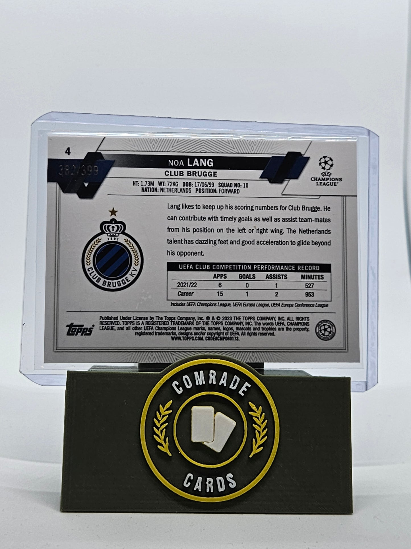 Noa Lang (Club Brugge) 382/399
