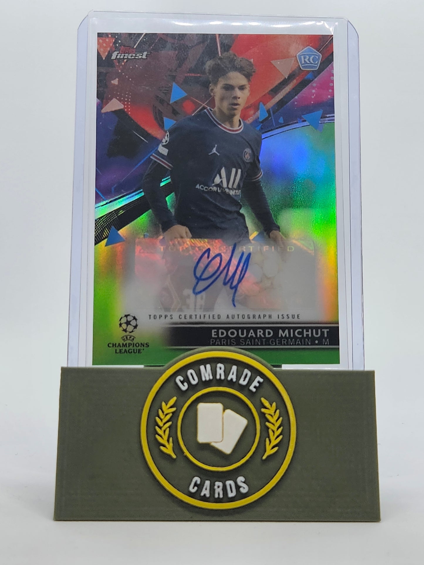 Edouard Michut (PSG) Autograph 05/99 Topps Finest 2021-2022