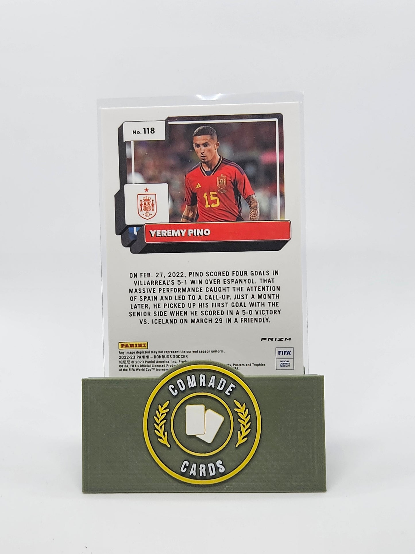 Yeremy Pino (Spain) Silver Optic Parallel Donruss Soccer 2022-2023