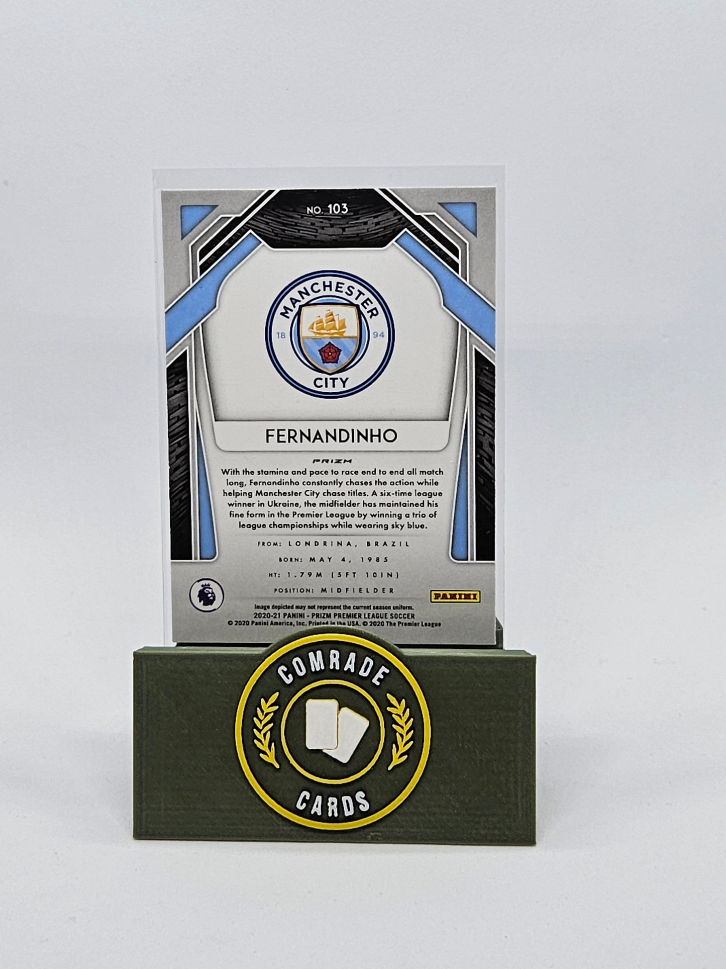 Fernandinho (Man City) Parallel Prizm Premier League 2020-2021