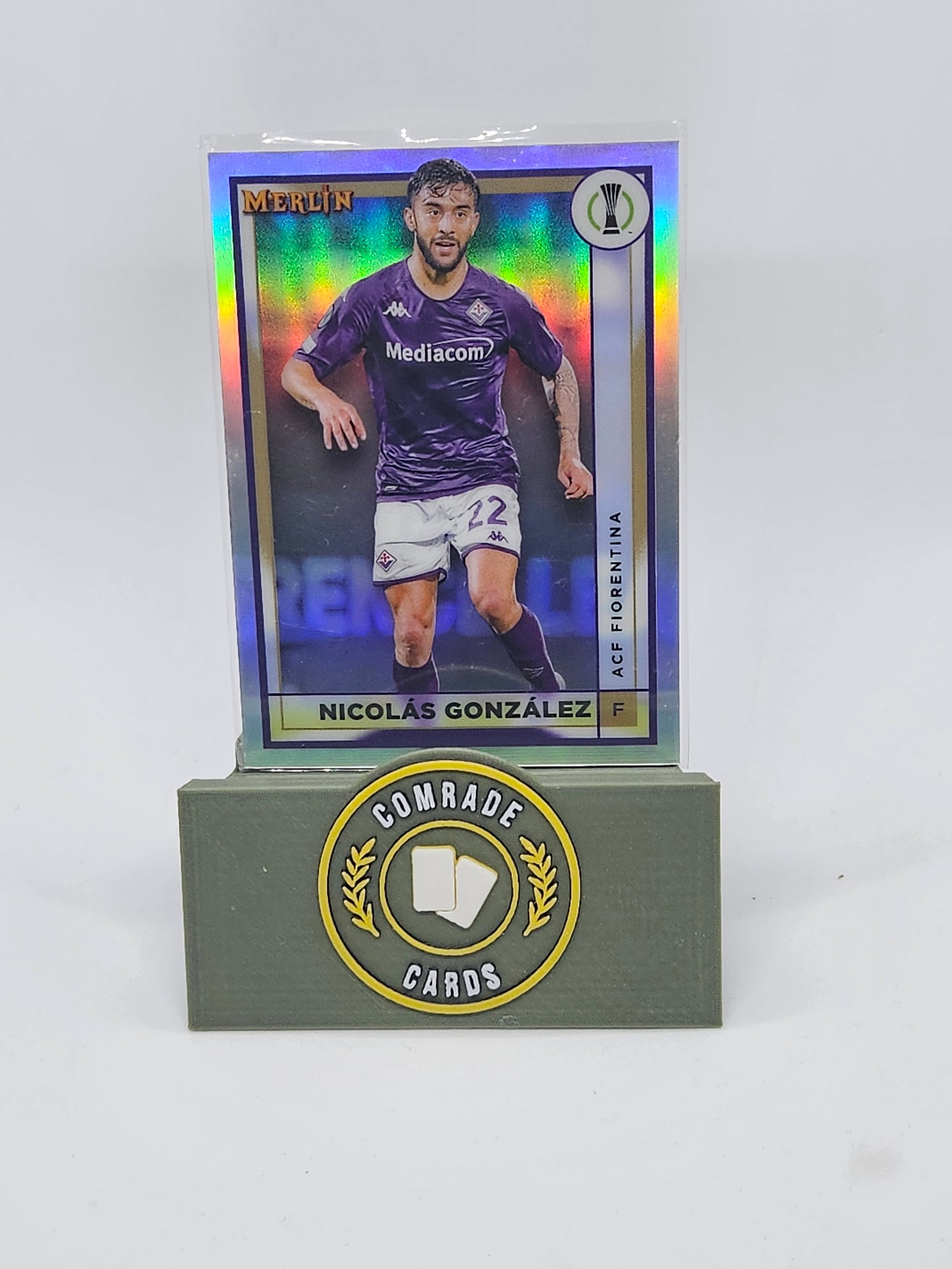 Nicolas Gonzalez (Fiorentina) Parallel Topps Merlin Chrome UCC 2022-2023