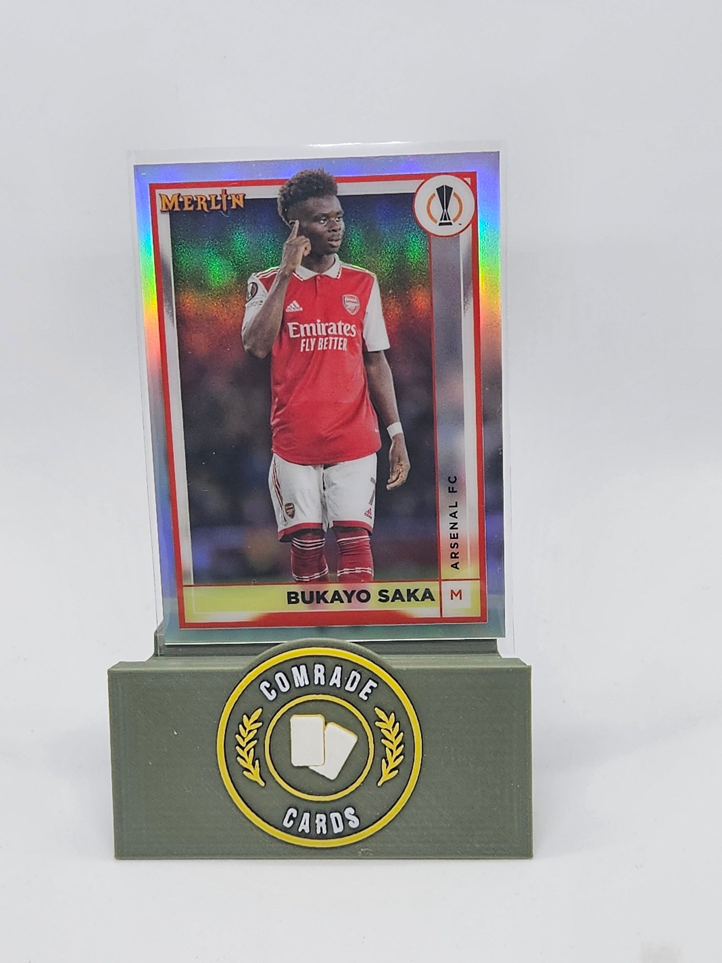 Bukayo Saka (Arsenal) Parallel Topps Merlin Chrome UCC 2022-2023