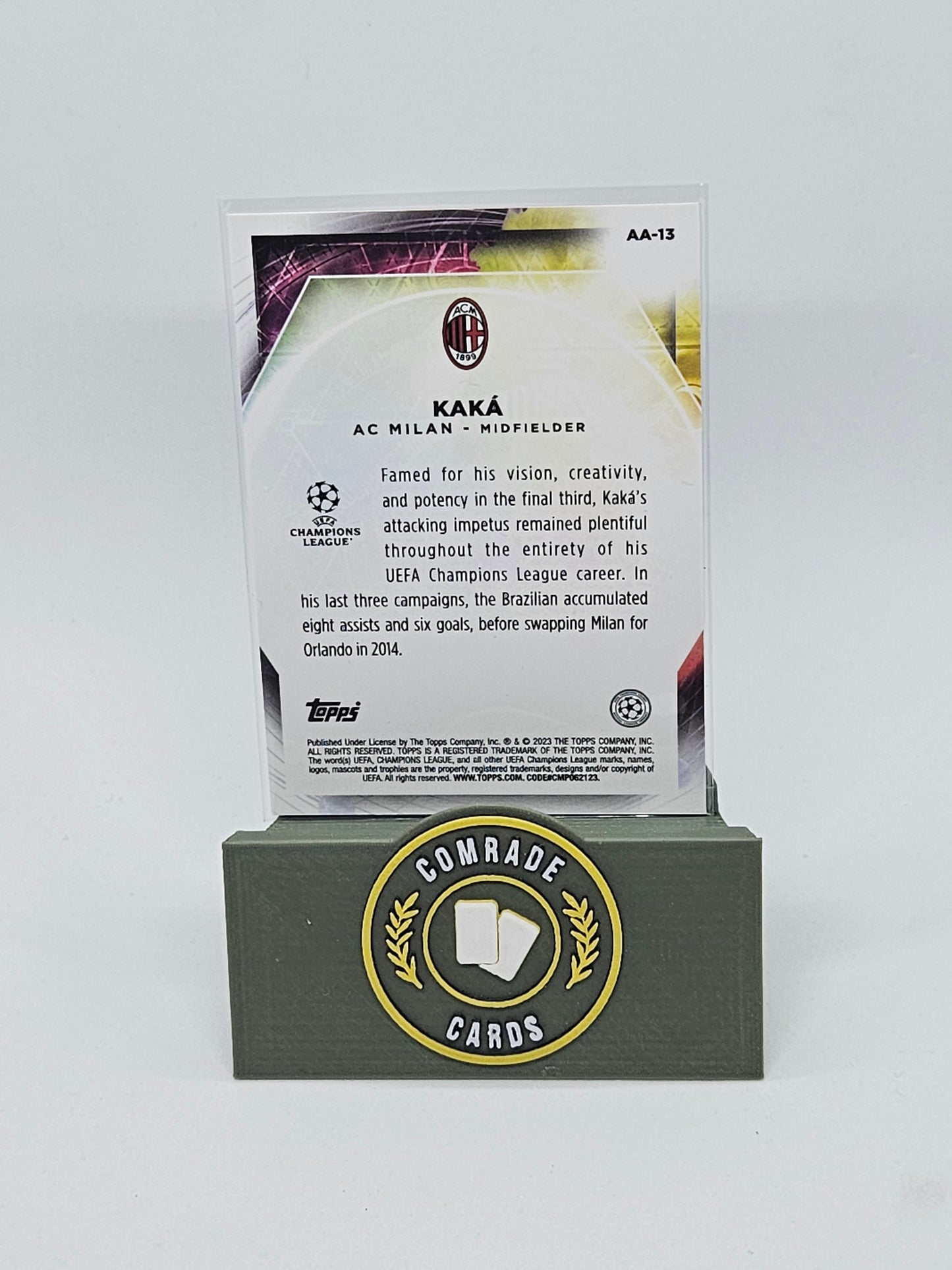 Kaka (AC Milan) Insert Topps Merlin Chrome UCC 2022-2023