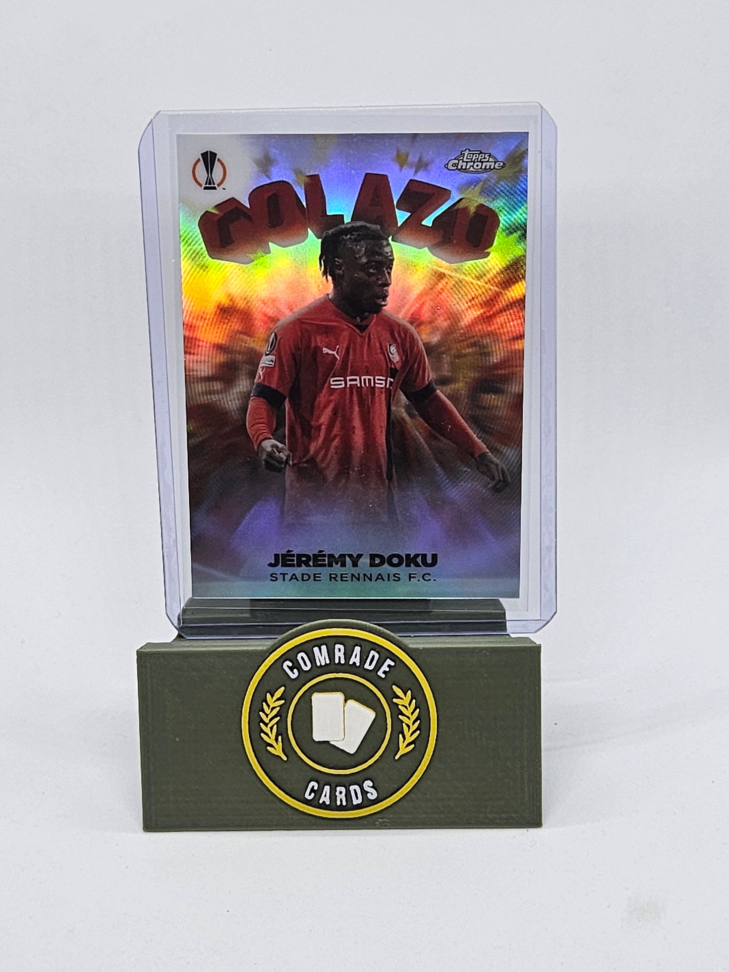 Jeremy Doku (Stade Rennais) Insert Topps Chrome UCC 2022-2023