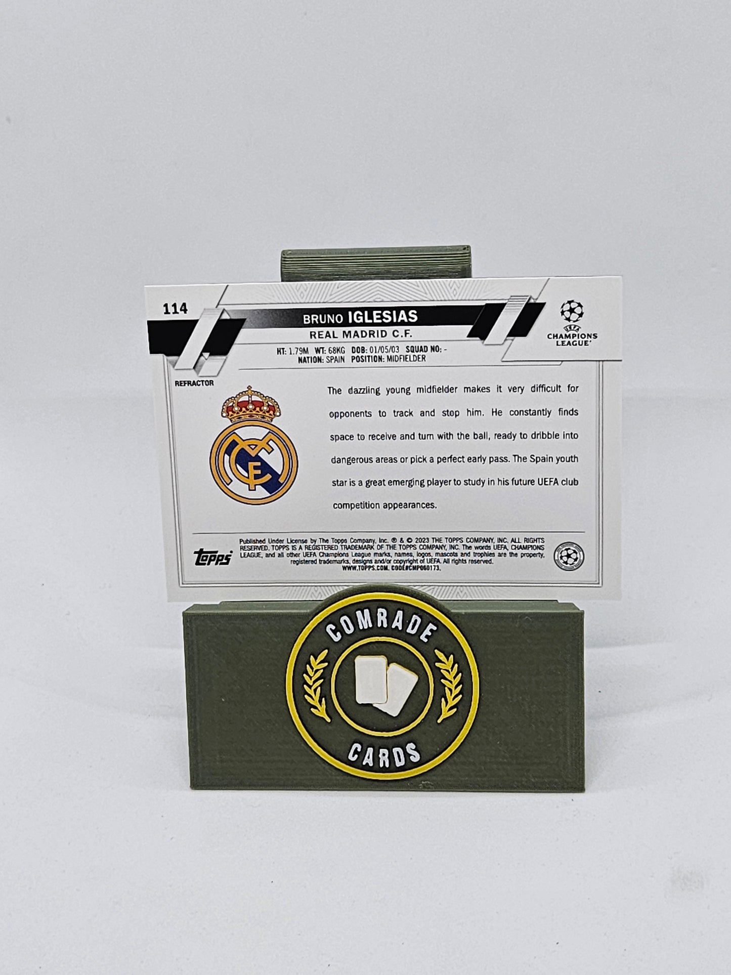 Bruno Iglesias (Real Madrid) Parallel Topps Chrome UCC 2022-2023