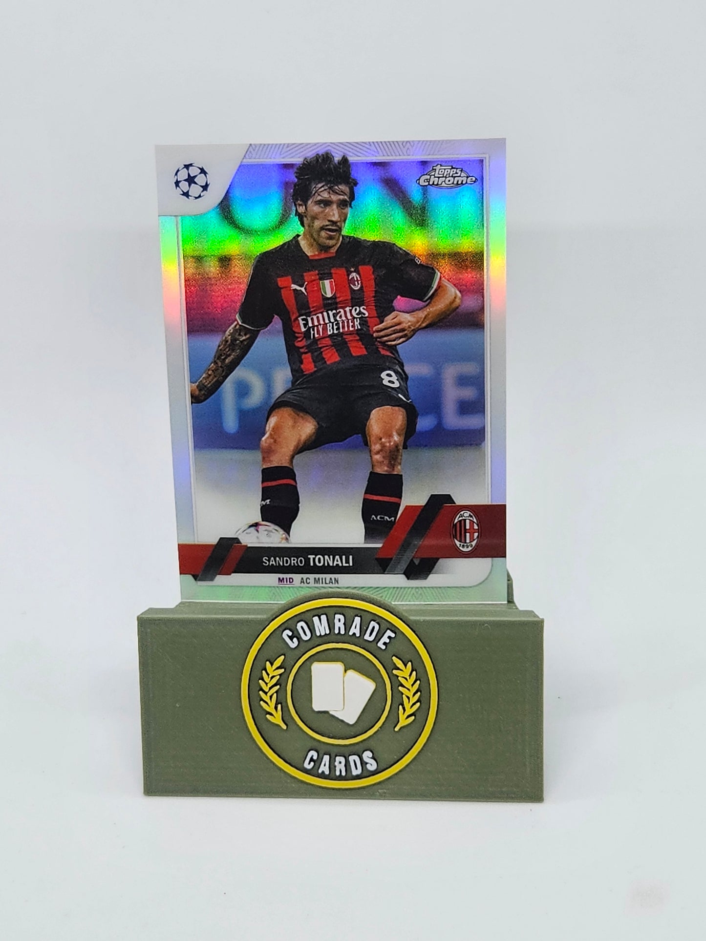 Sandro Tonali (AC Milan) Parallel Topps Chrome UCC 2022-2023