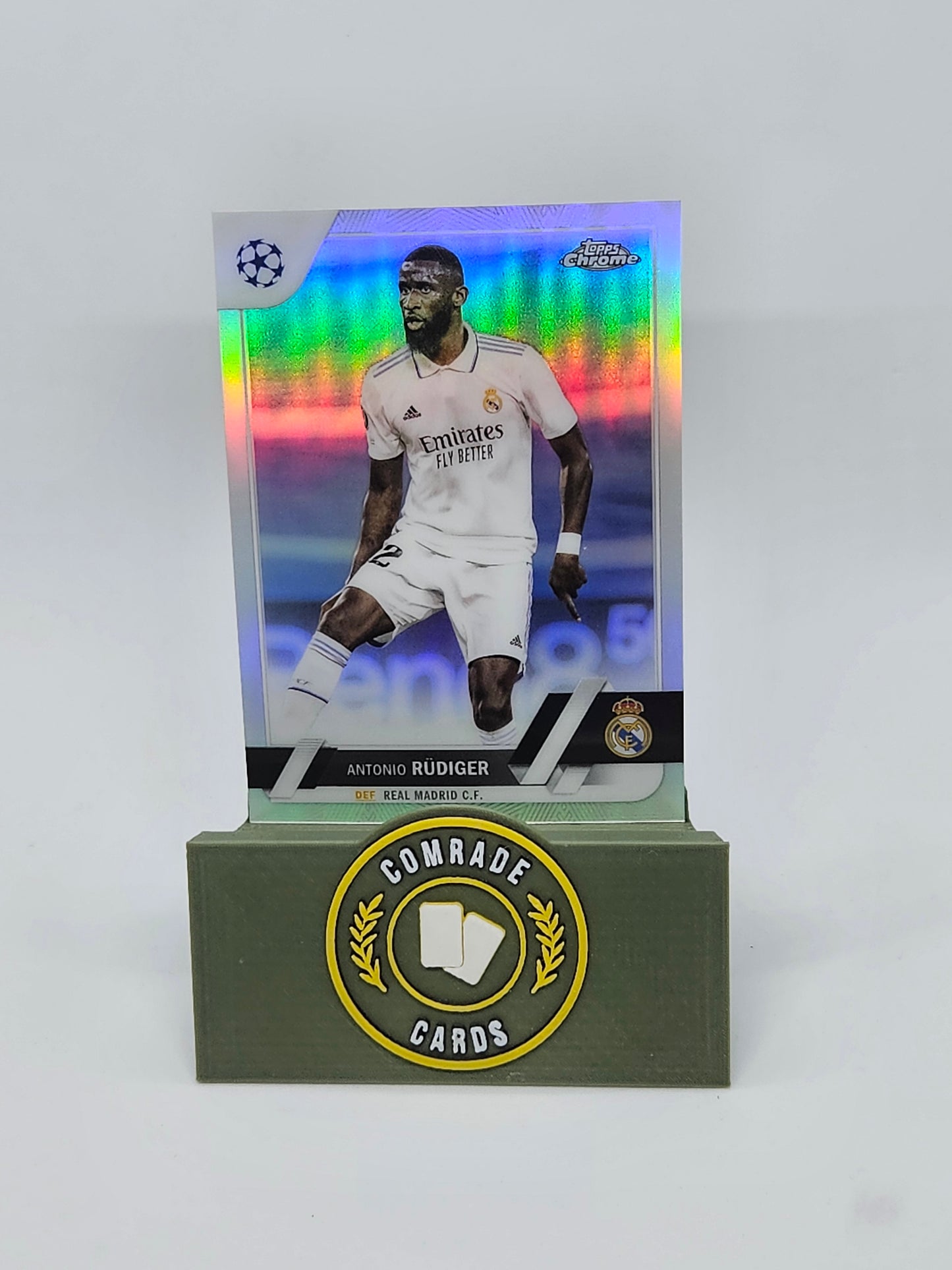 Antonio Rudiger (Real Madrid) Parallel Topps Chrome UCC 2022-2023