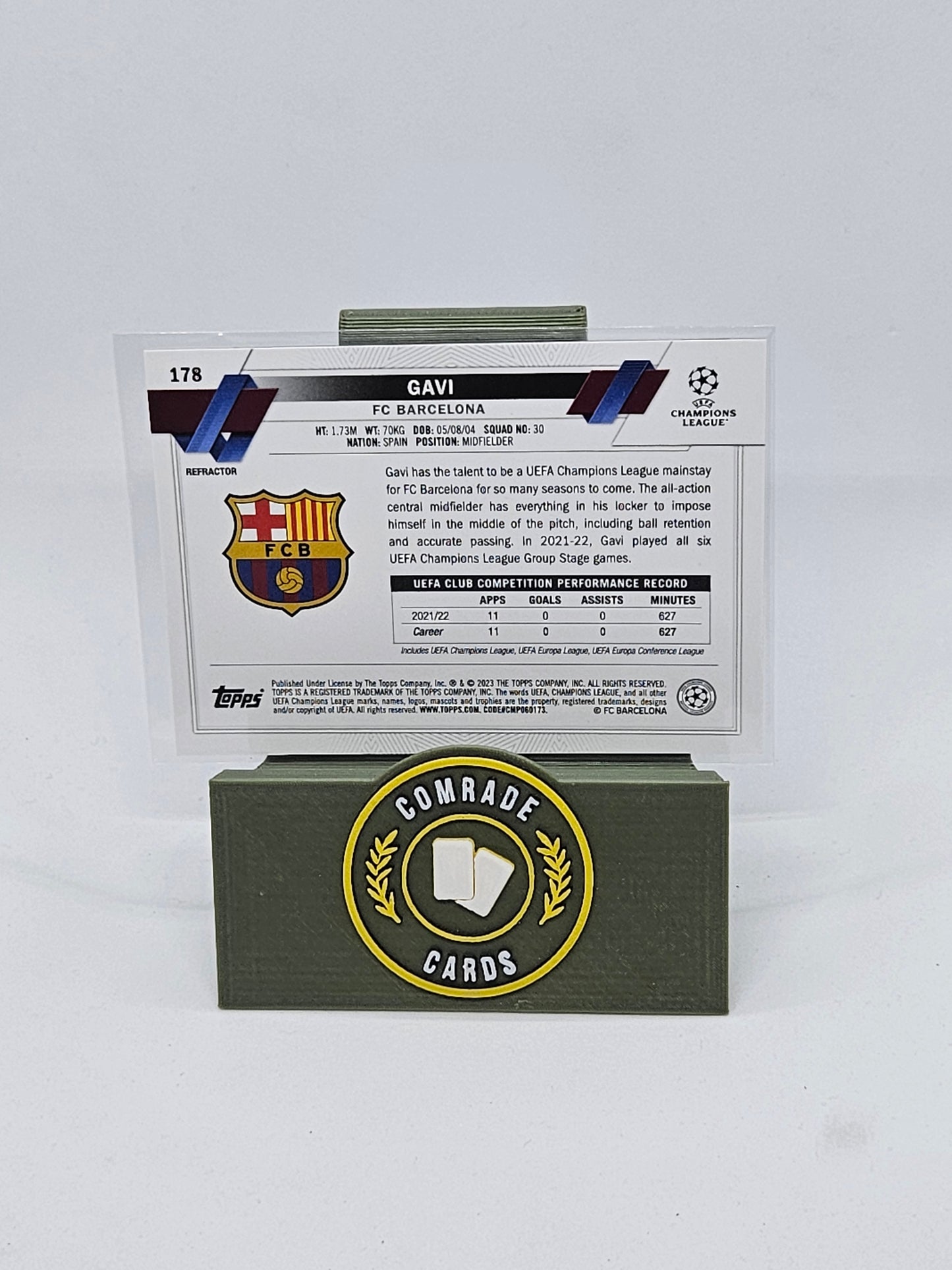 Gavi (Barcelona) Parallel Topps Chrome UCC 2022-2023