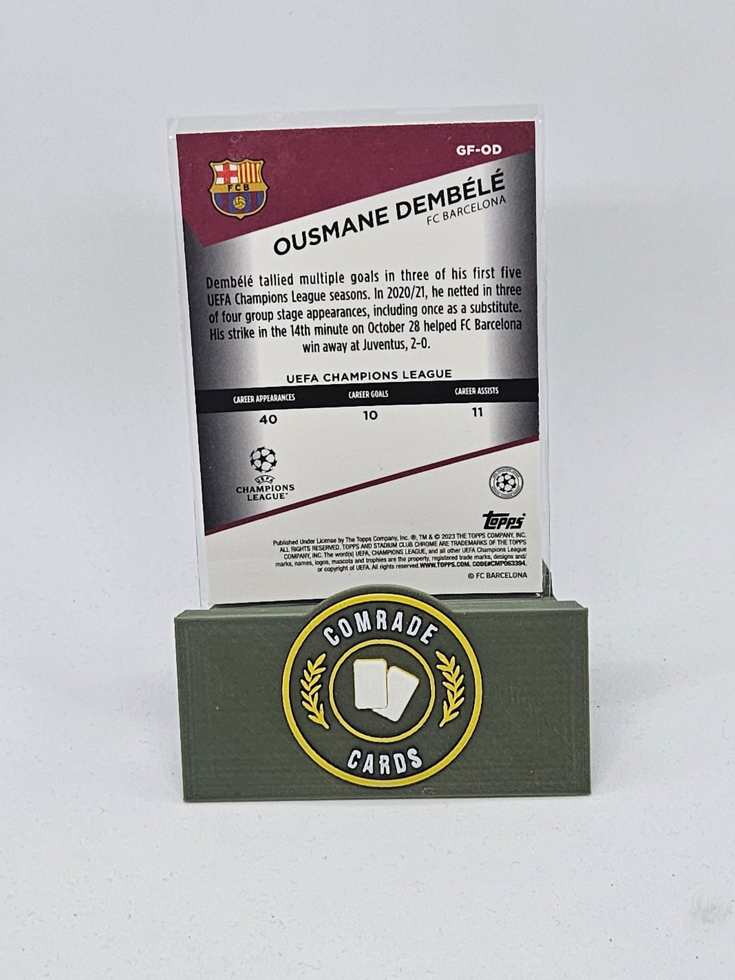 Ousamane Dembele (Barcelona) Insert Topps Stadium Club Chrome 2022-2023