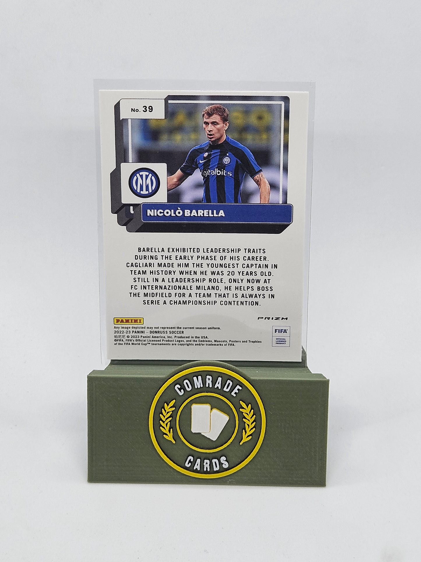 Nicolo Barella (Inter Milan) Silver Optic Parallel Donruss Soccer 2022-2023