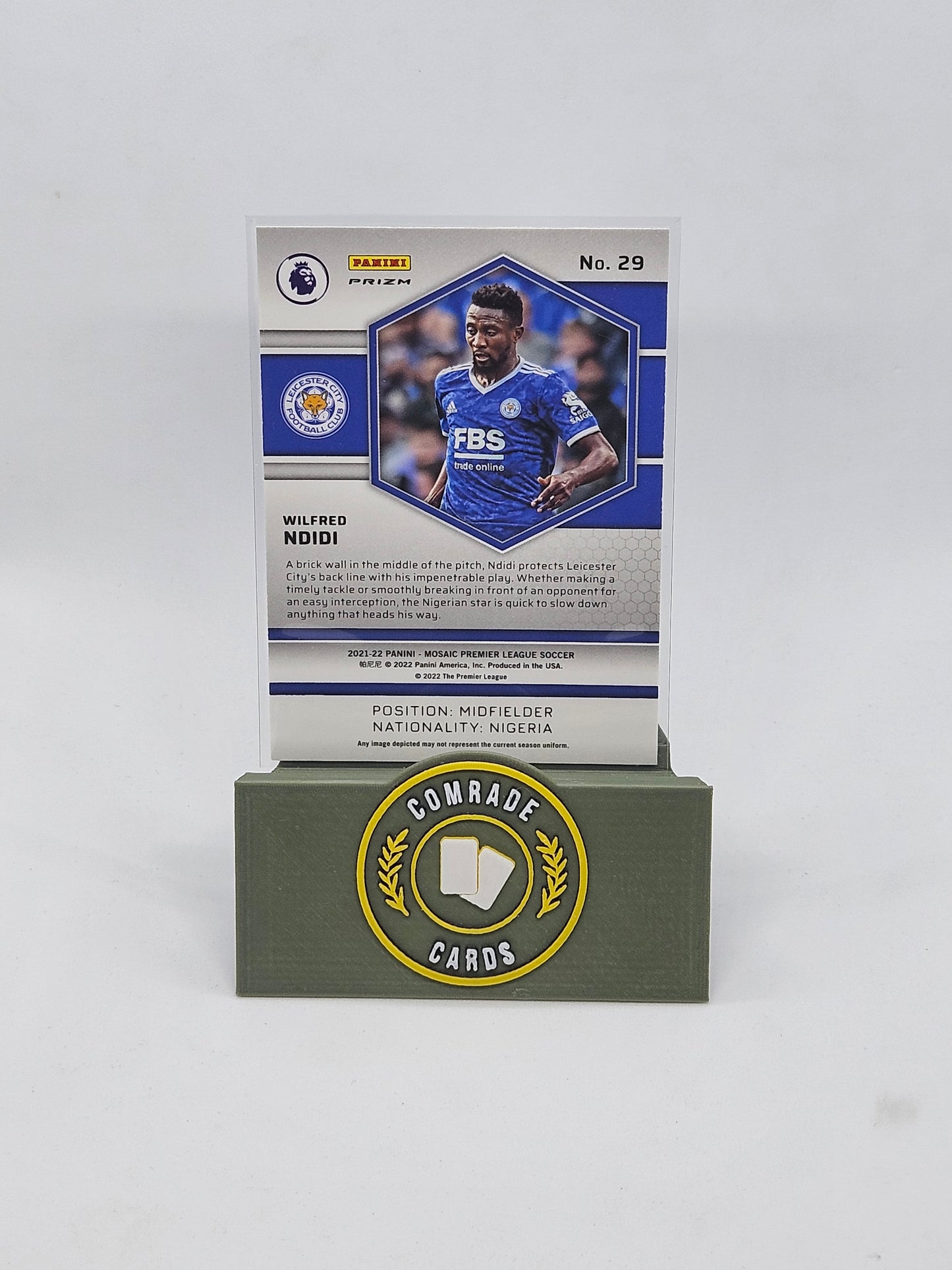 Wilfred Ndidi (Leicester) Parallel Mosaic Premier League 2021-2022