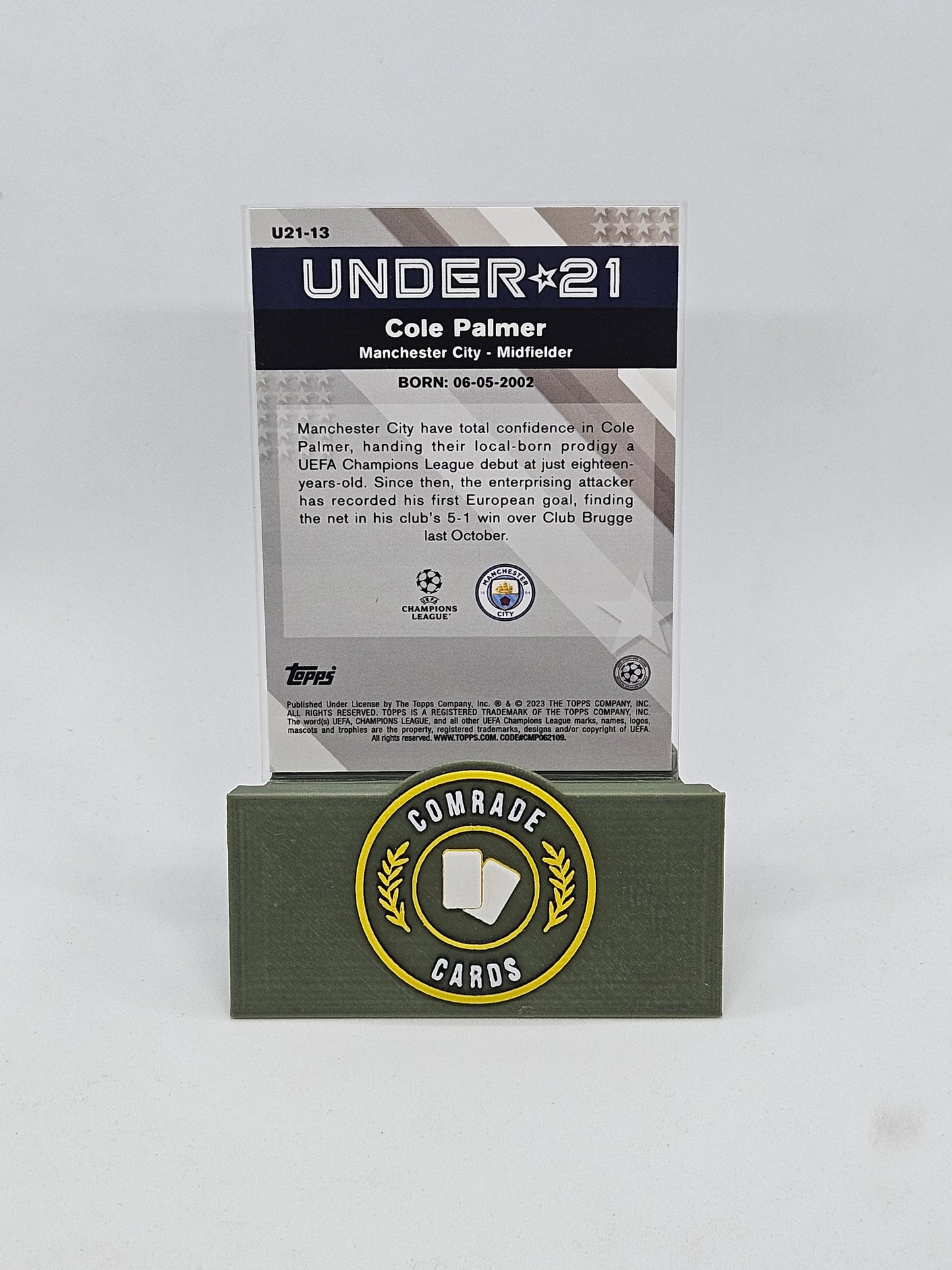 Cole Palmer (Man City) Insert Topps Merlin Chrome UCC 2022-2023