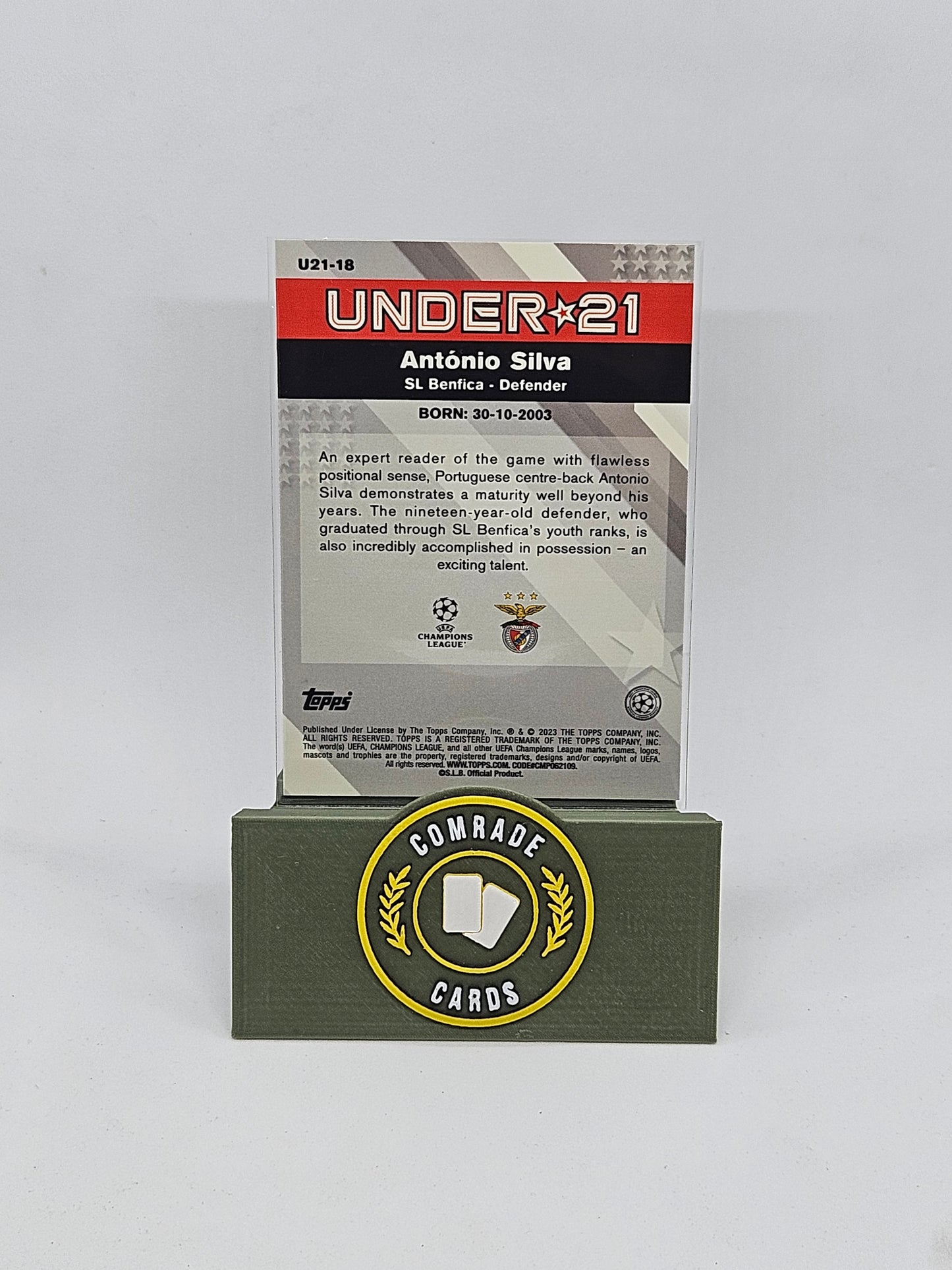 Antonio Silva (Benfica) U21 Insert Topps Merlin Chrome UCC 2022-2023