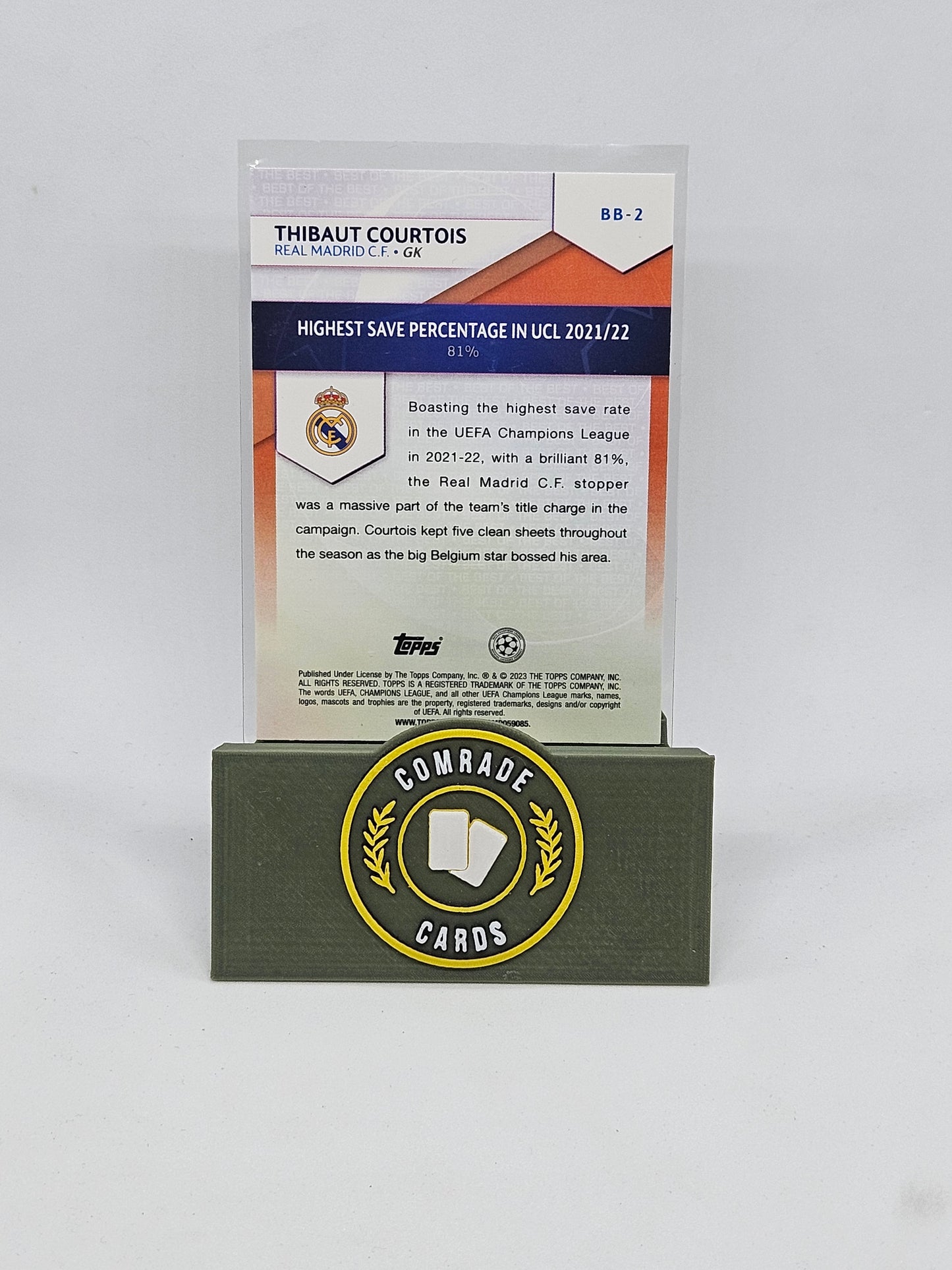Thibaut Courtois (Real Madrid) Insert Topps UCC 2022-2023