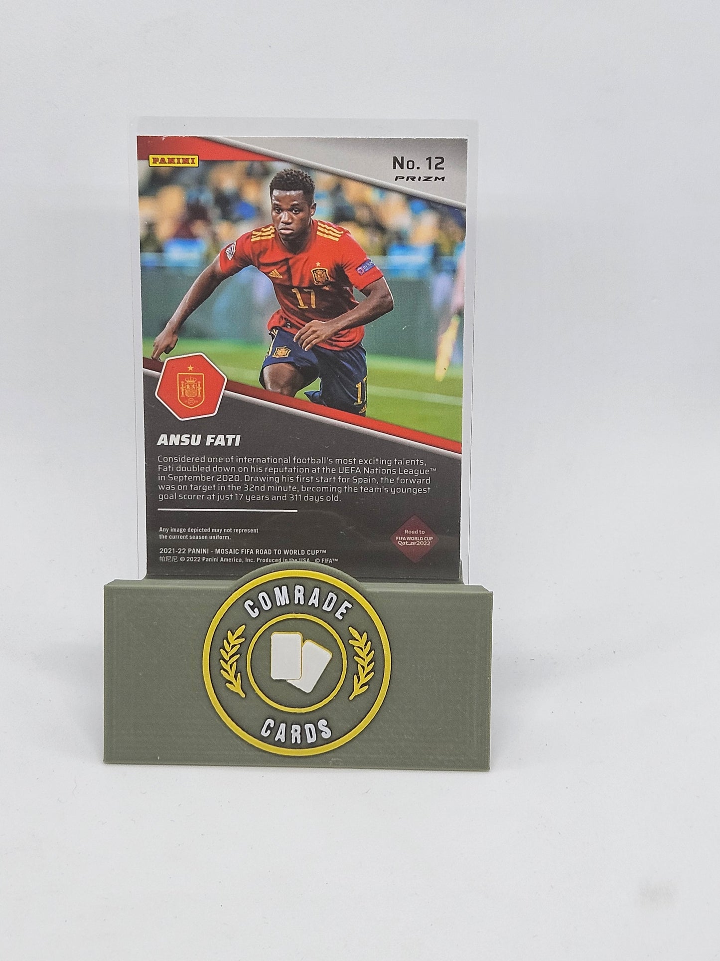 Ansu Fati (Spain) Insert Mosaic Road To Fifa World Cup 2021-2022