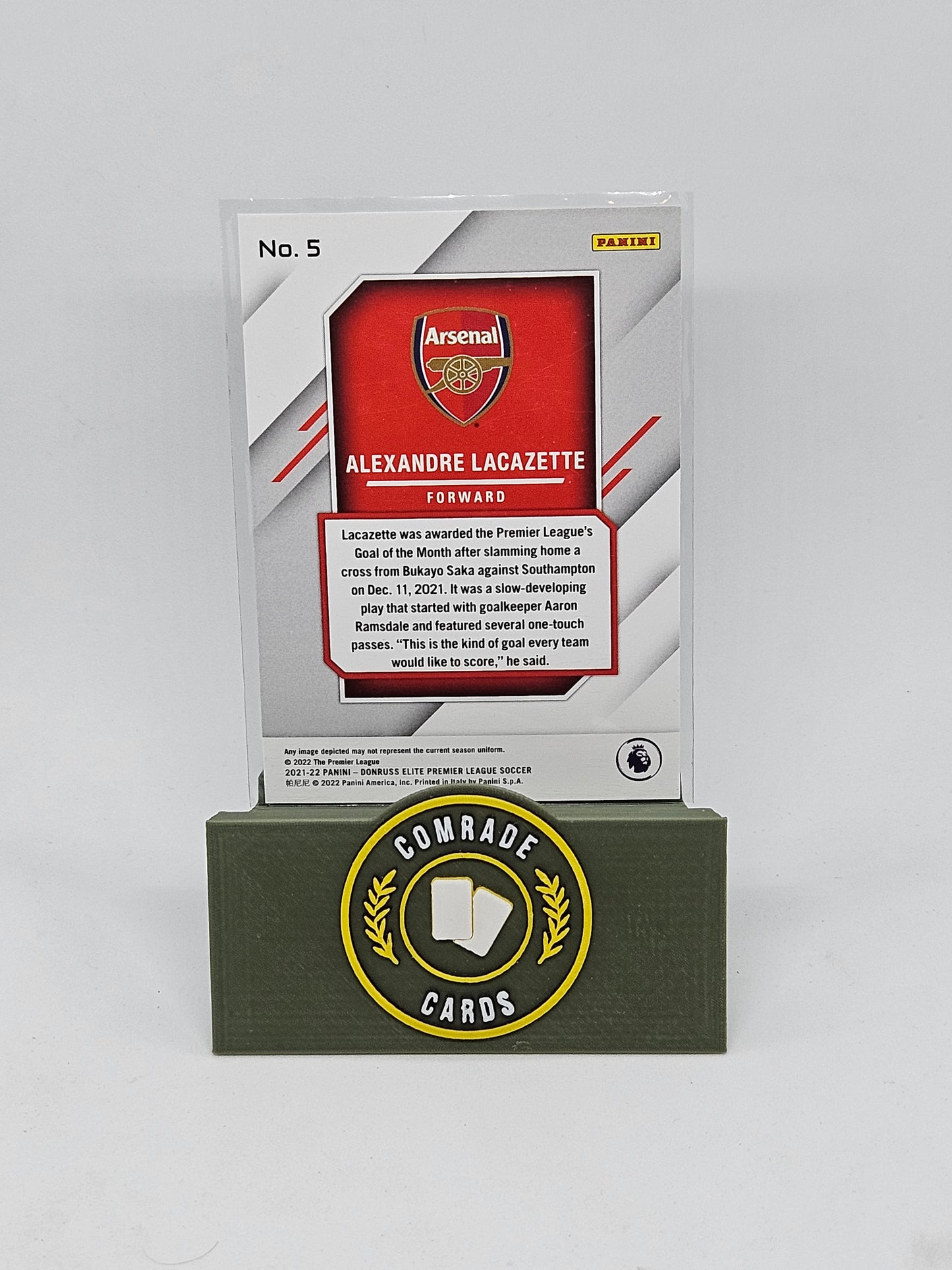 Alexandre Lacazette (Arsenal) Parallel Donruss Elite Premier League 2021-2022