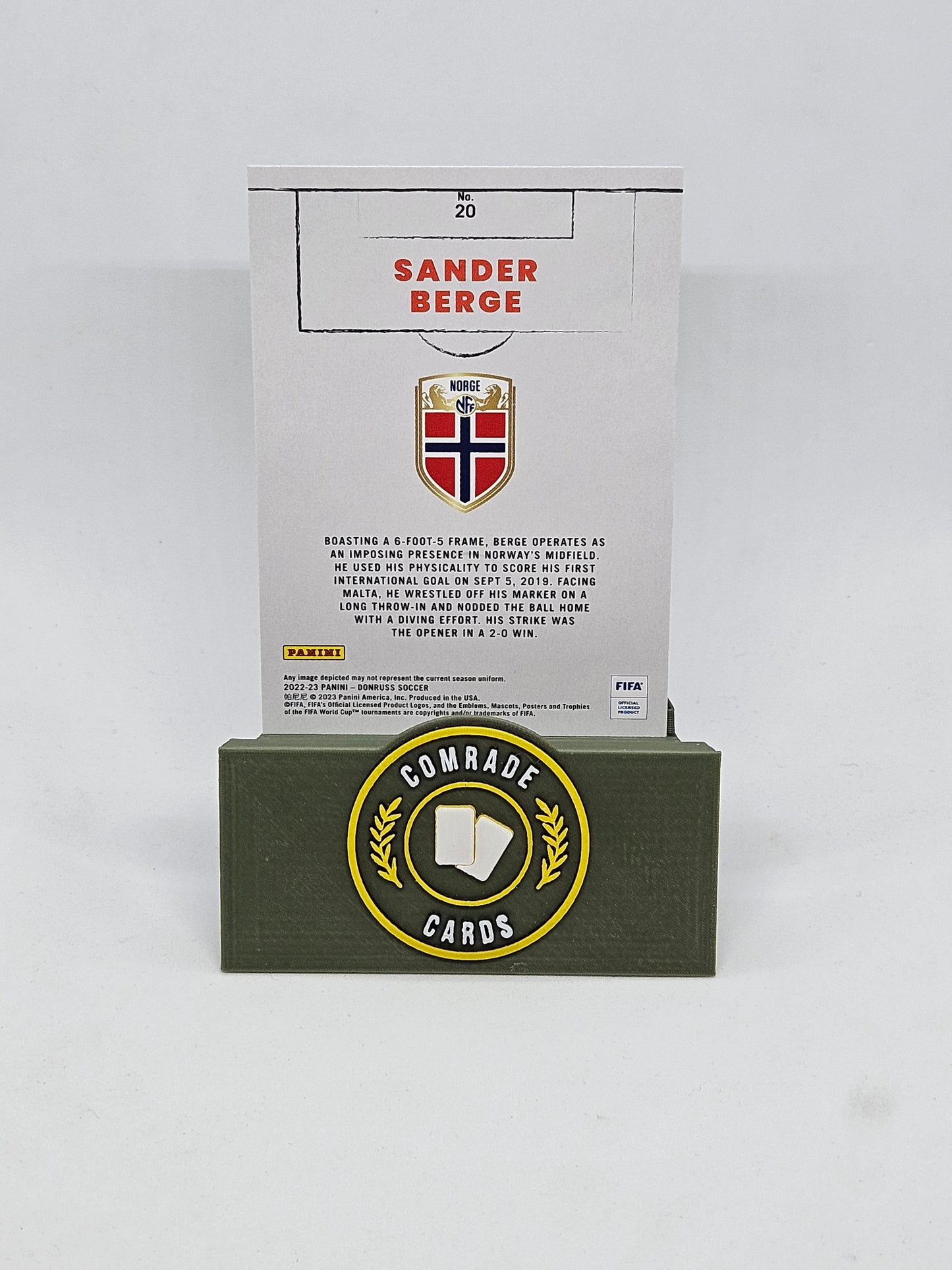 Sander Berge (Norway) Insert Donruss Soccer 2022-2023