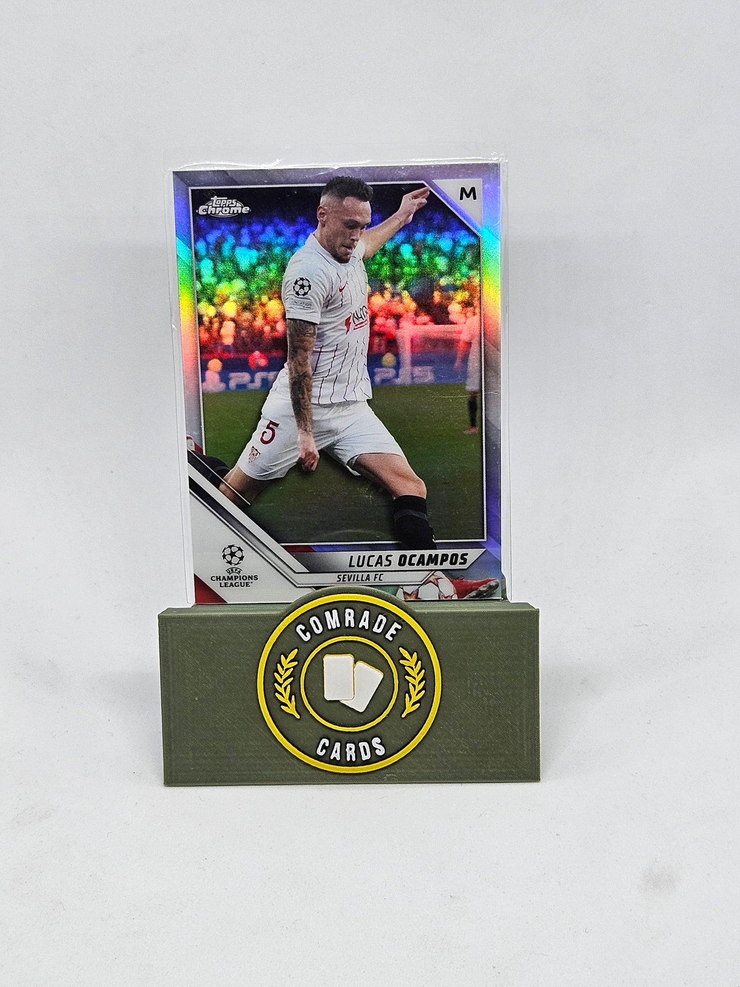Lucas Ocampos (Sevilla) Parallel Topps Chrome UCL 2021-2022