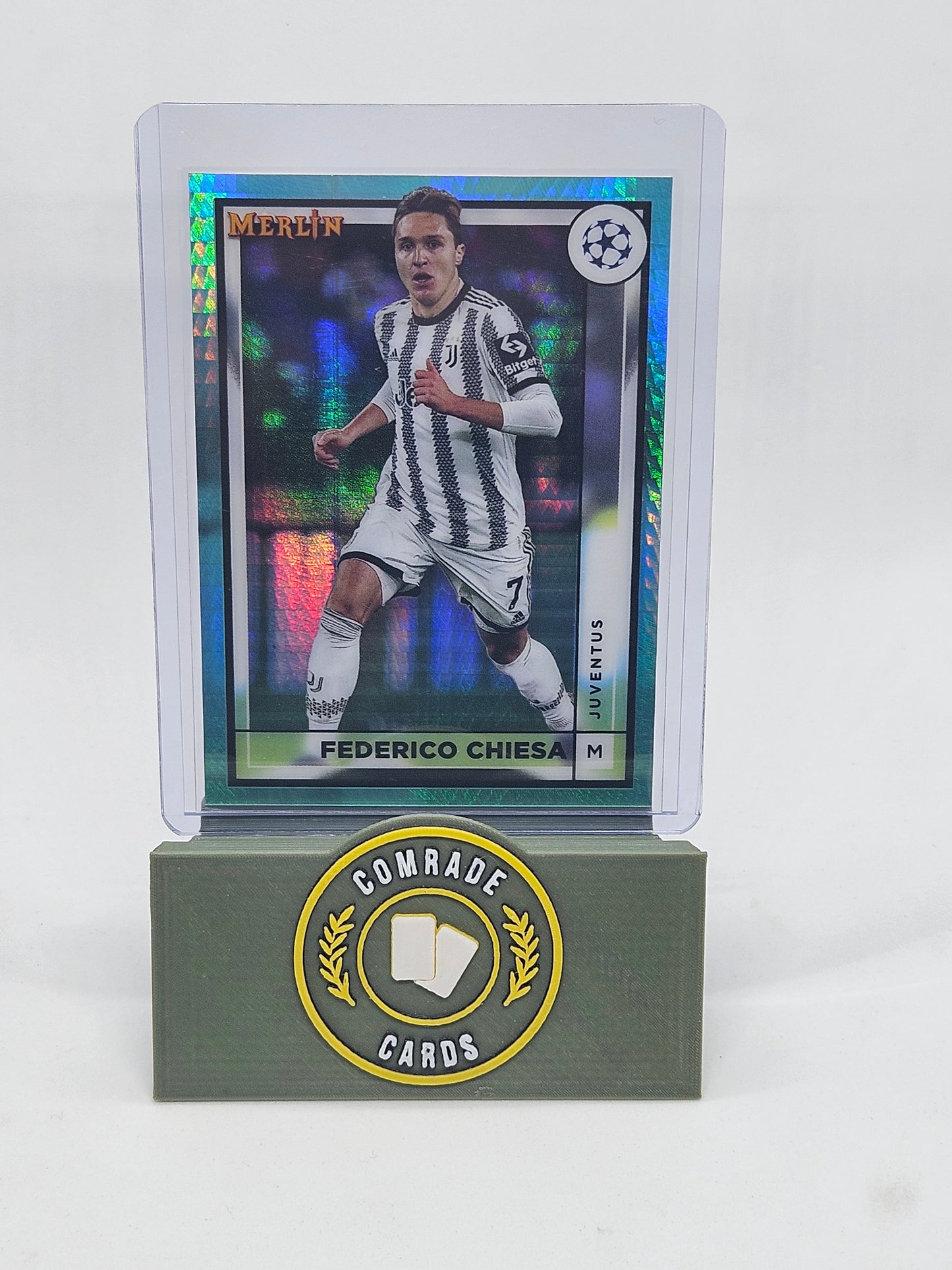 Federico Chiesa (Juventus) Parallel Topps Merlin Chrome UCC 2022-2023