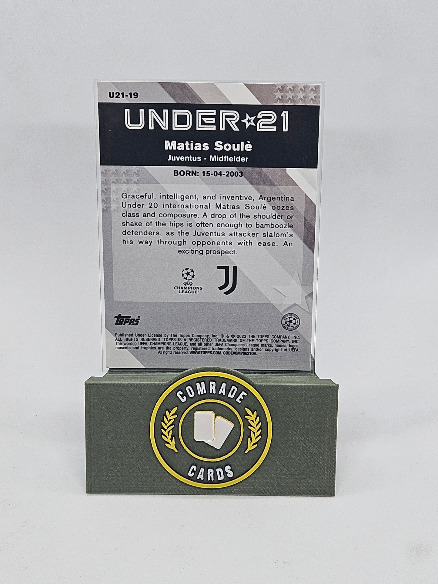 Matias Soule (Juventus) Insert Topps Merlin Chrome UCC 2022-2023