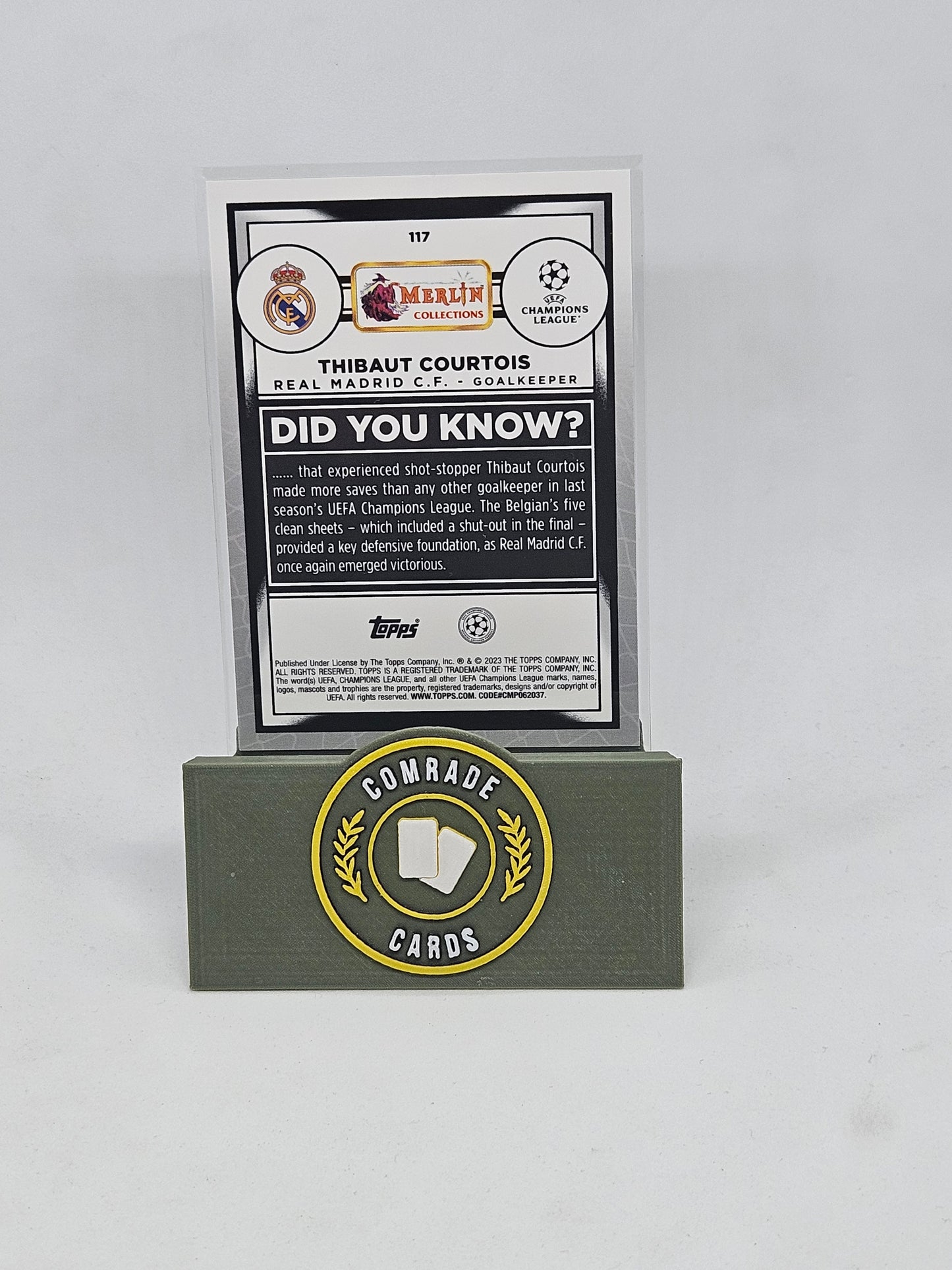 Thibaut Courtois (Real Madrid) Aqua Parallel Merlin Chrome 22/23