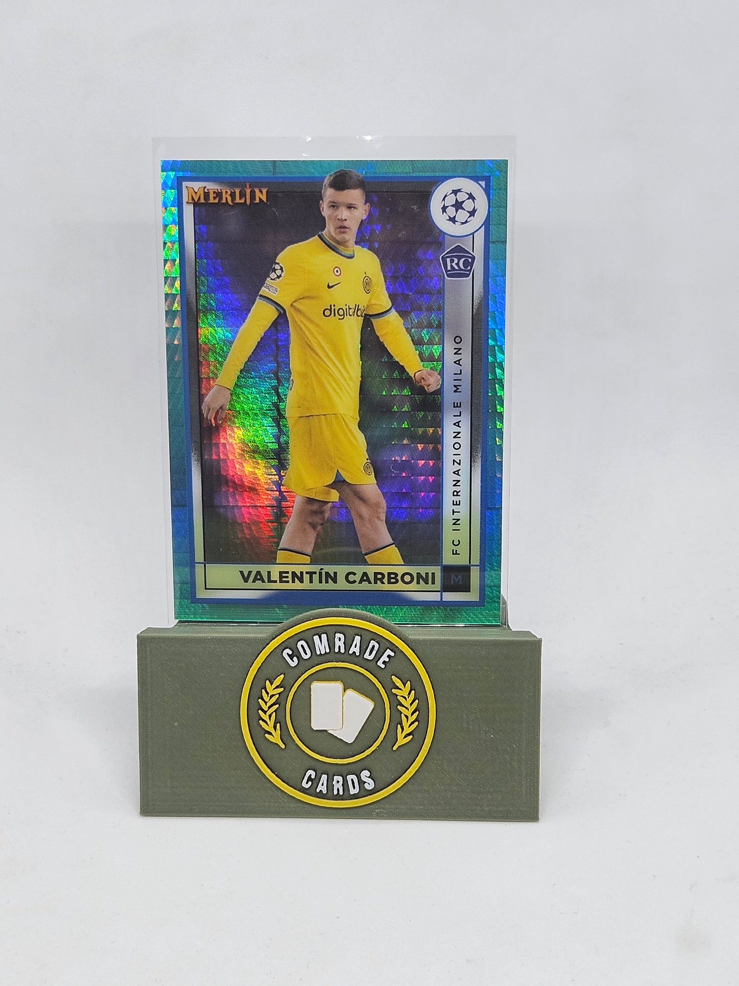 Valentin Carboni (Inter Milan) Aqua Parallel Merlin Chrome 22/23