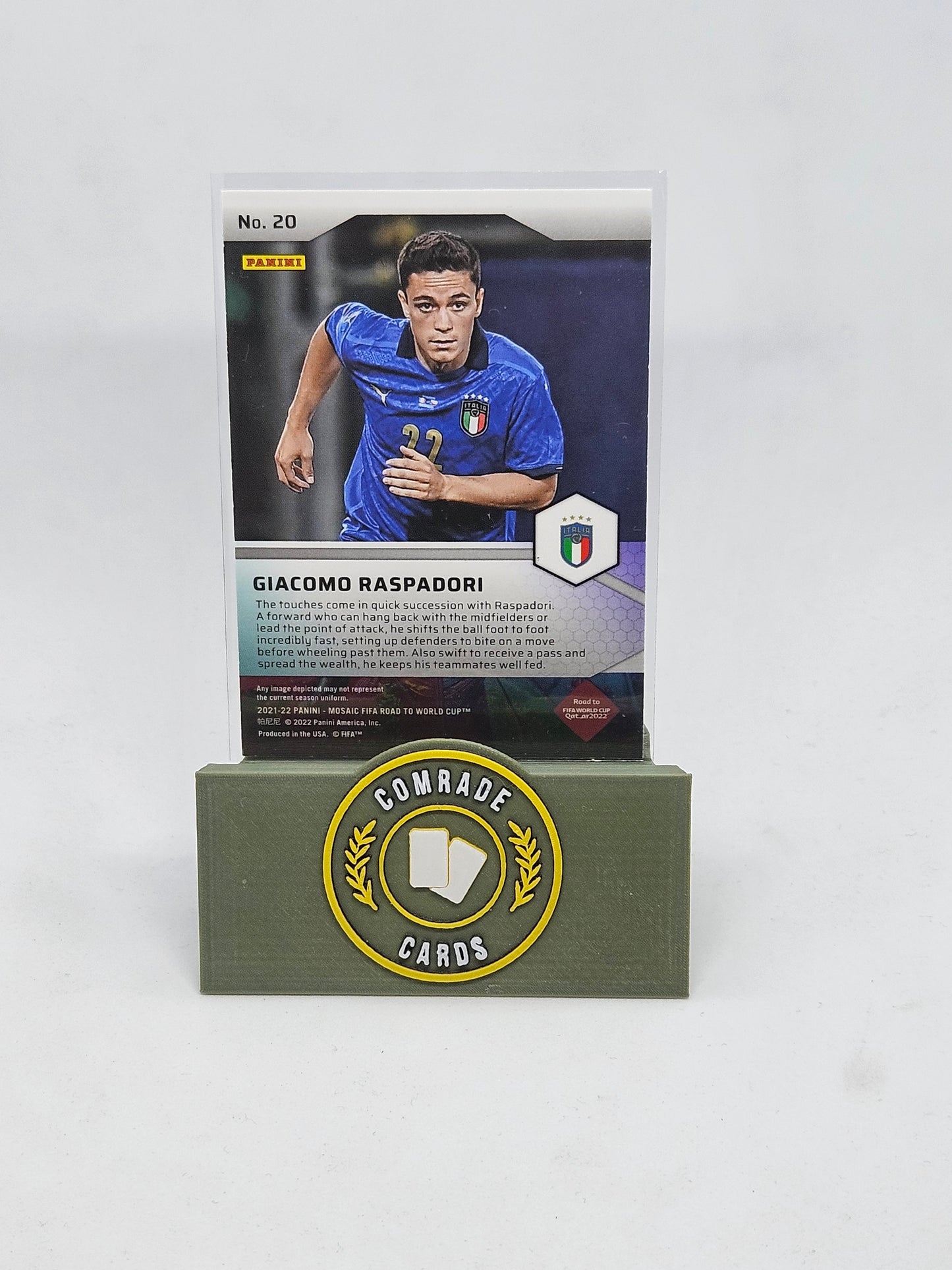 Giacomo Raspadori (Italy) Pitch Masters Insert Mosaic W/C 21/22