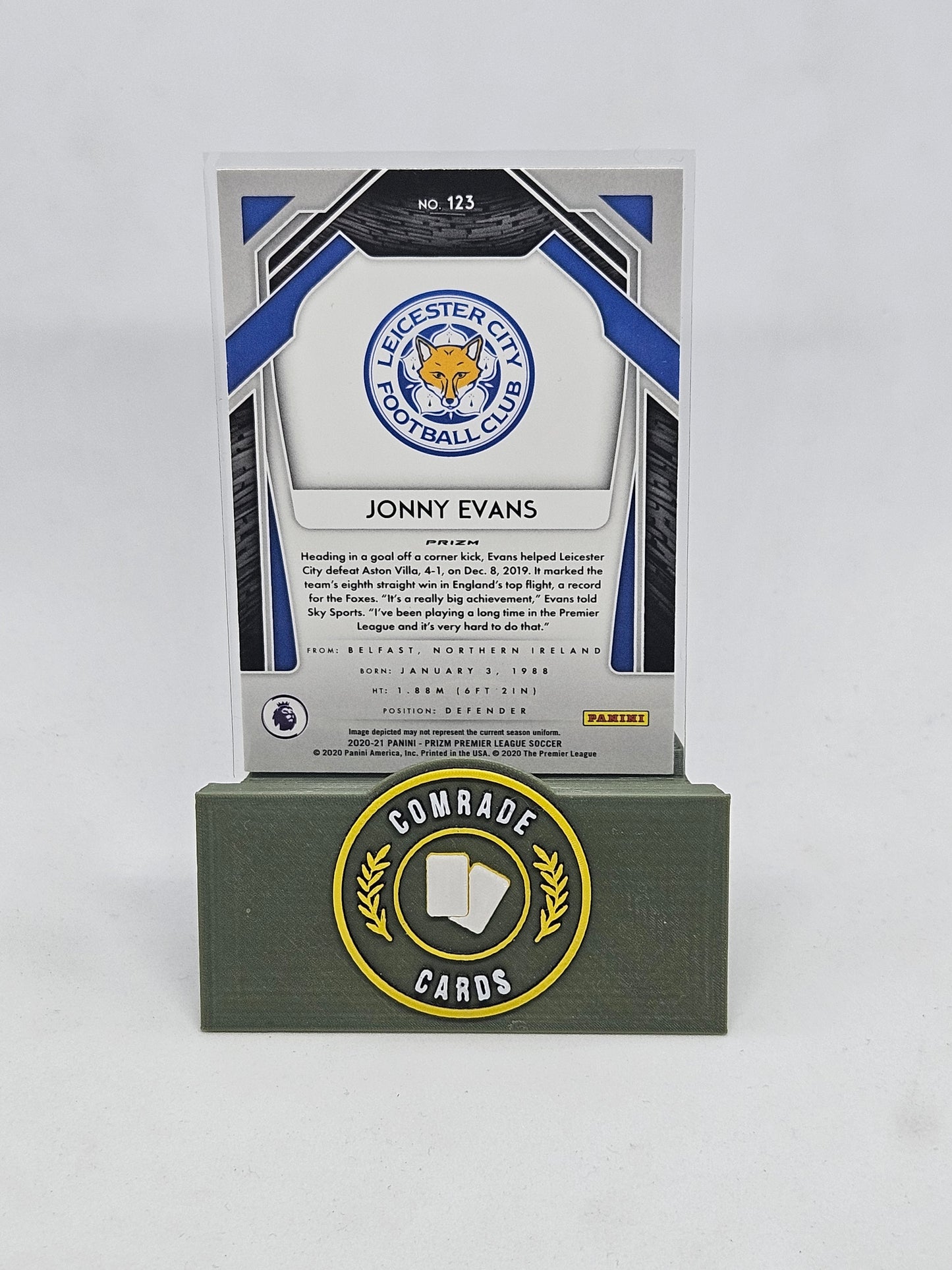 Jonny Evans (Leicester) Pink Ice Parallel Prizm 2020-2021