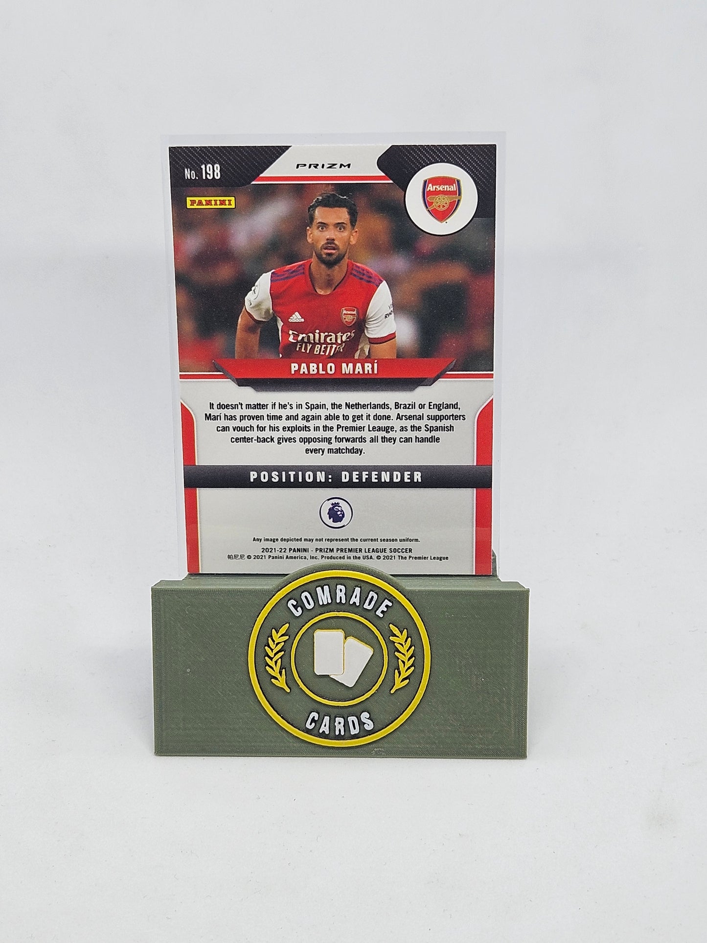 Pablo Mari (Arsenal) Red Ice Parallel Prizm 2021-2022