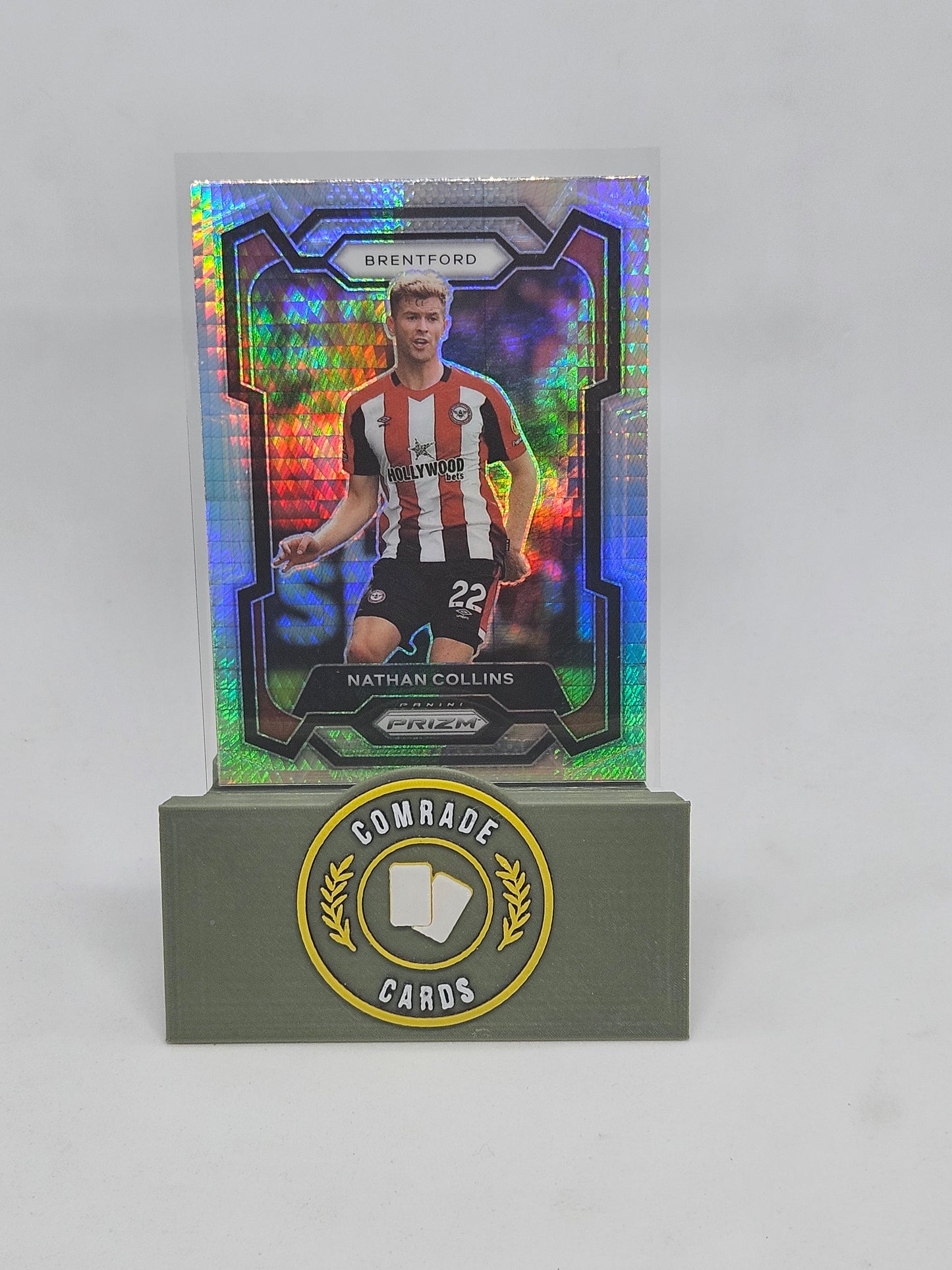 Nathan Collins (Brentford) Silver Hyper Parallel Prizm 2023-2024