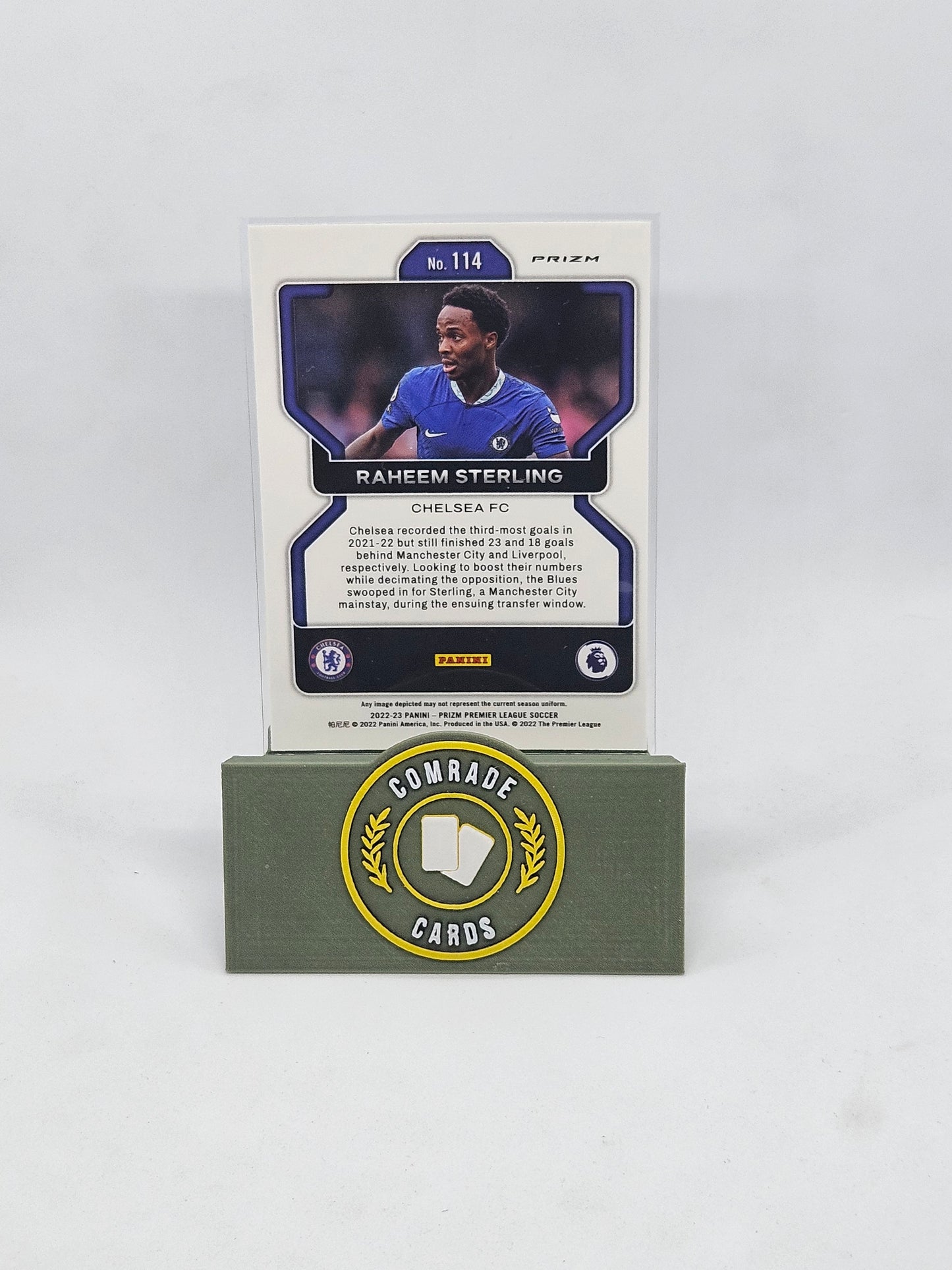 Raheem Sterling (Chelsea) Silver Hyper Parallel Prizm 2022-2023