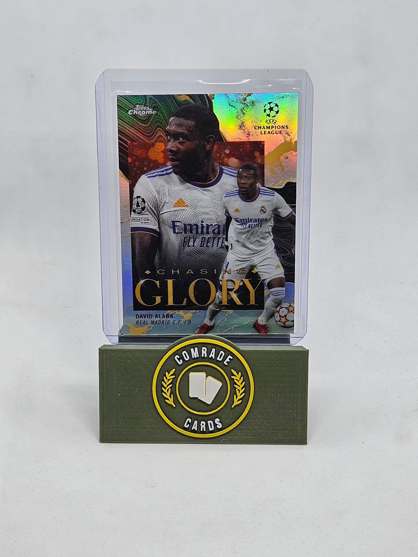 David Alaba (Real Madrid) Chasing Glory Insert Topps Chrome 2021-2022