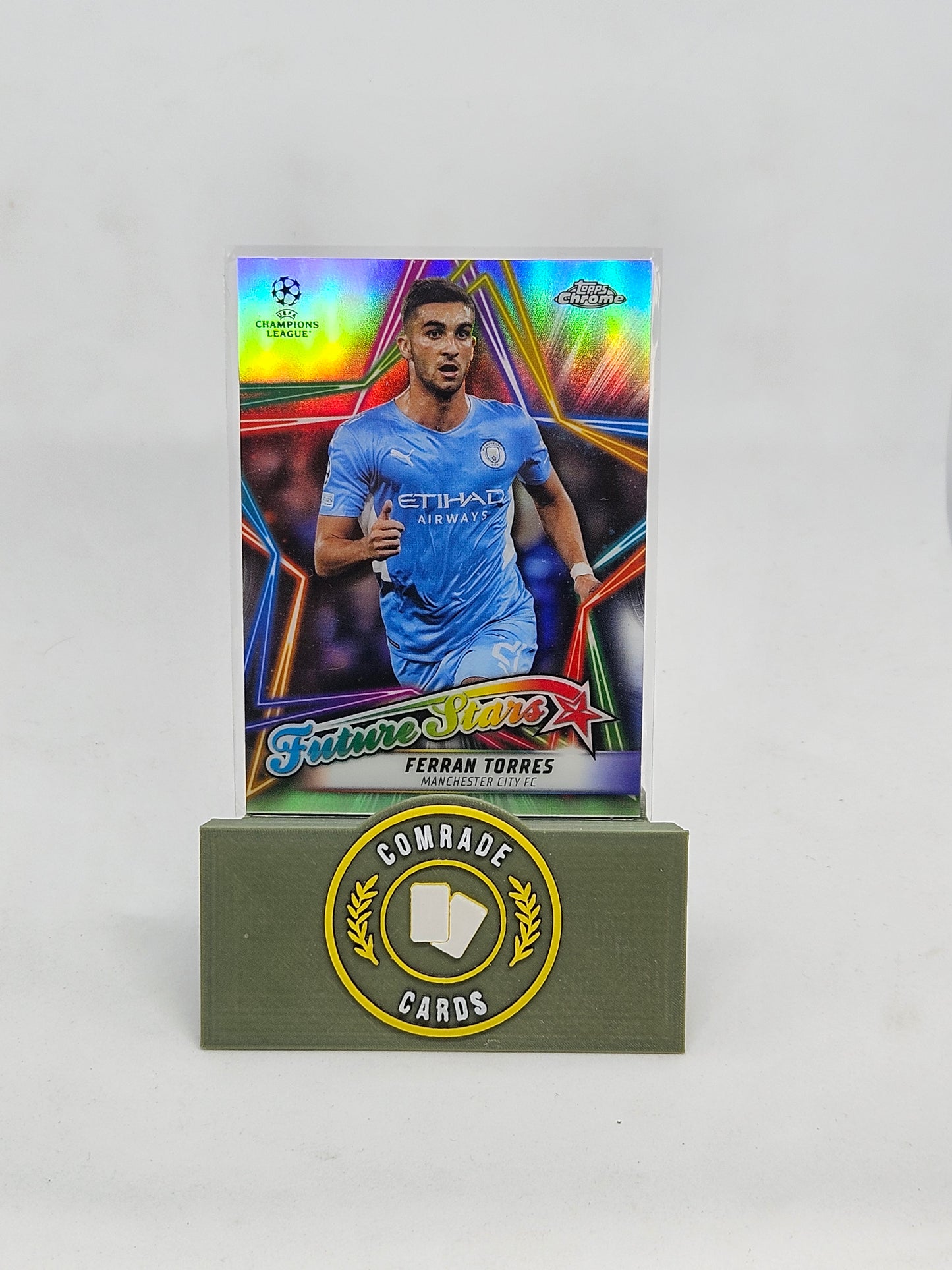 Ferran Torres (Man City) Future Stars Insert Topps Chrome 2021-2022