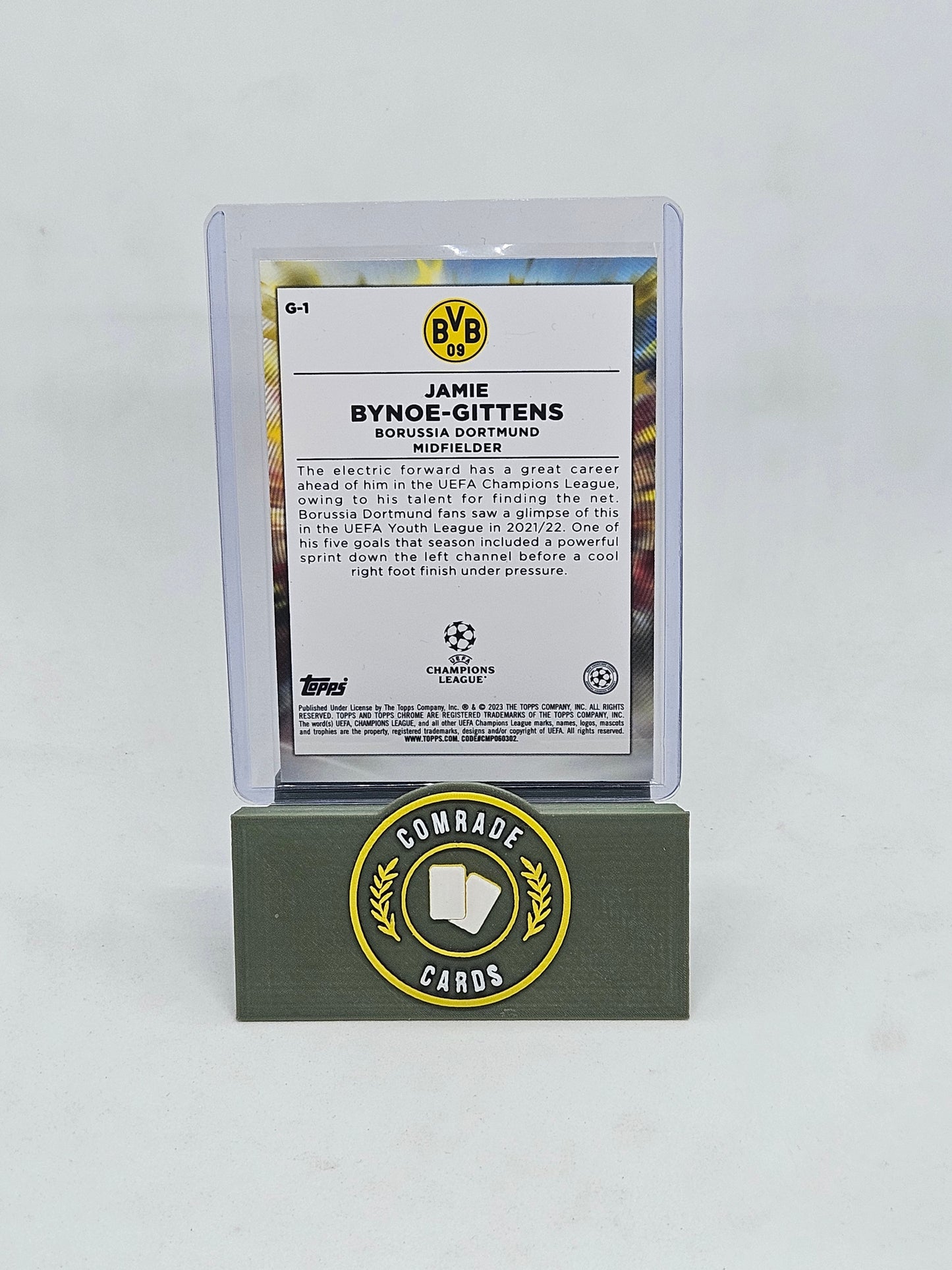 Jamie Bynoe-Gittens (Dortmund) Golazo Insert Topps Chrome 2022-2023