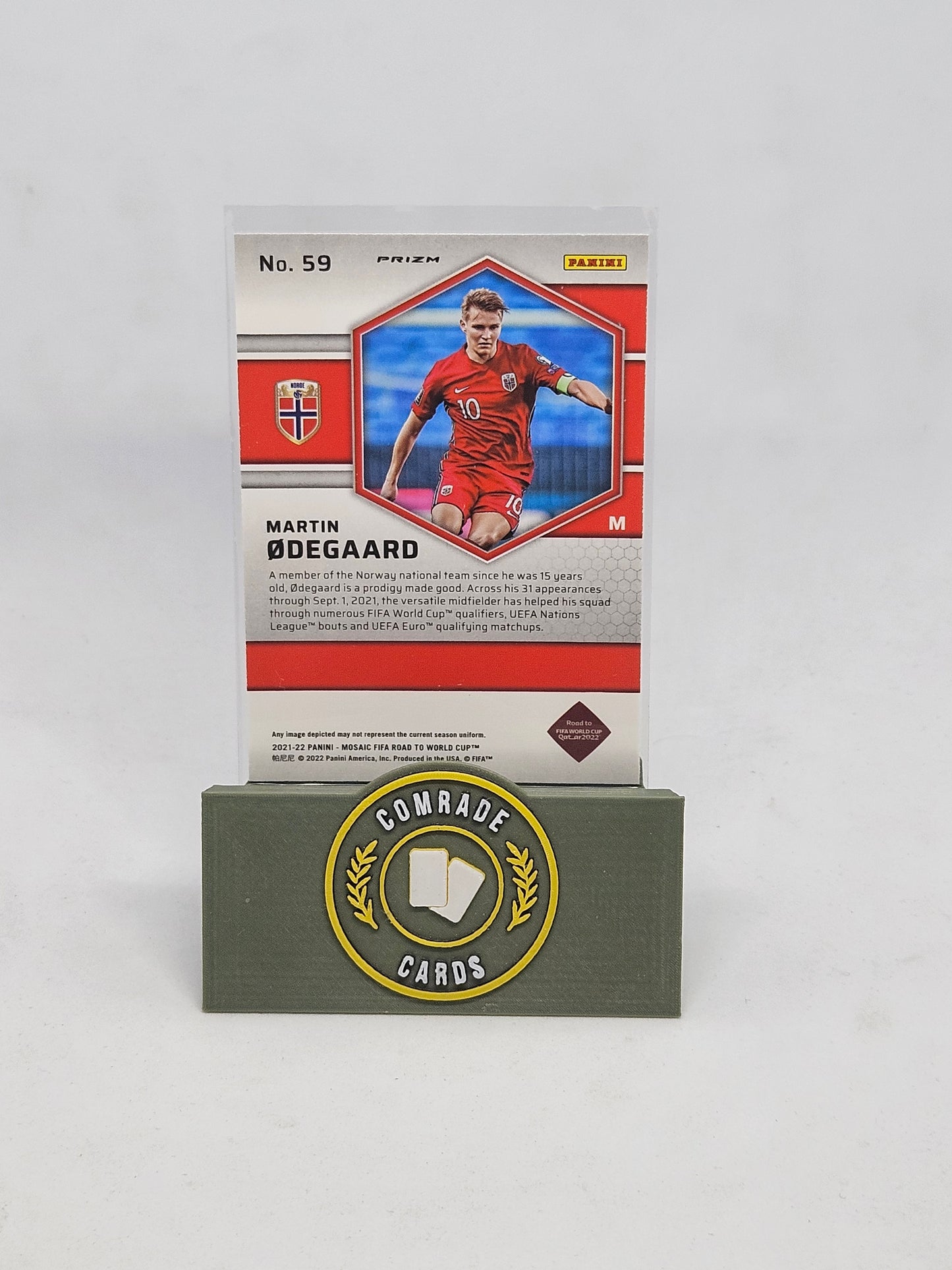Martin Odegaard (Norway) Silver Parallel Mosaic Road To Fifa World Cup Qatar