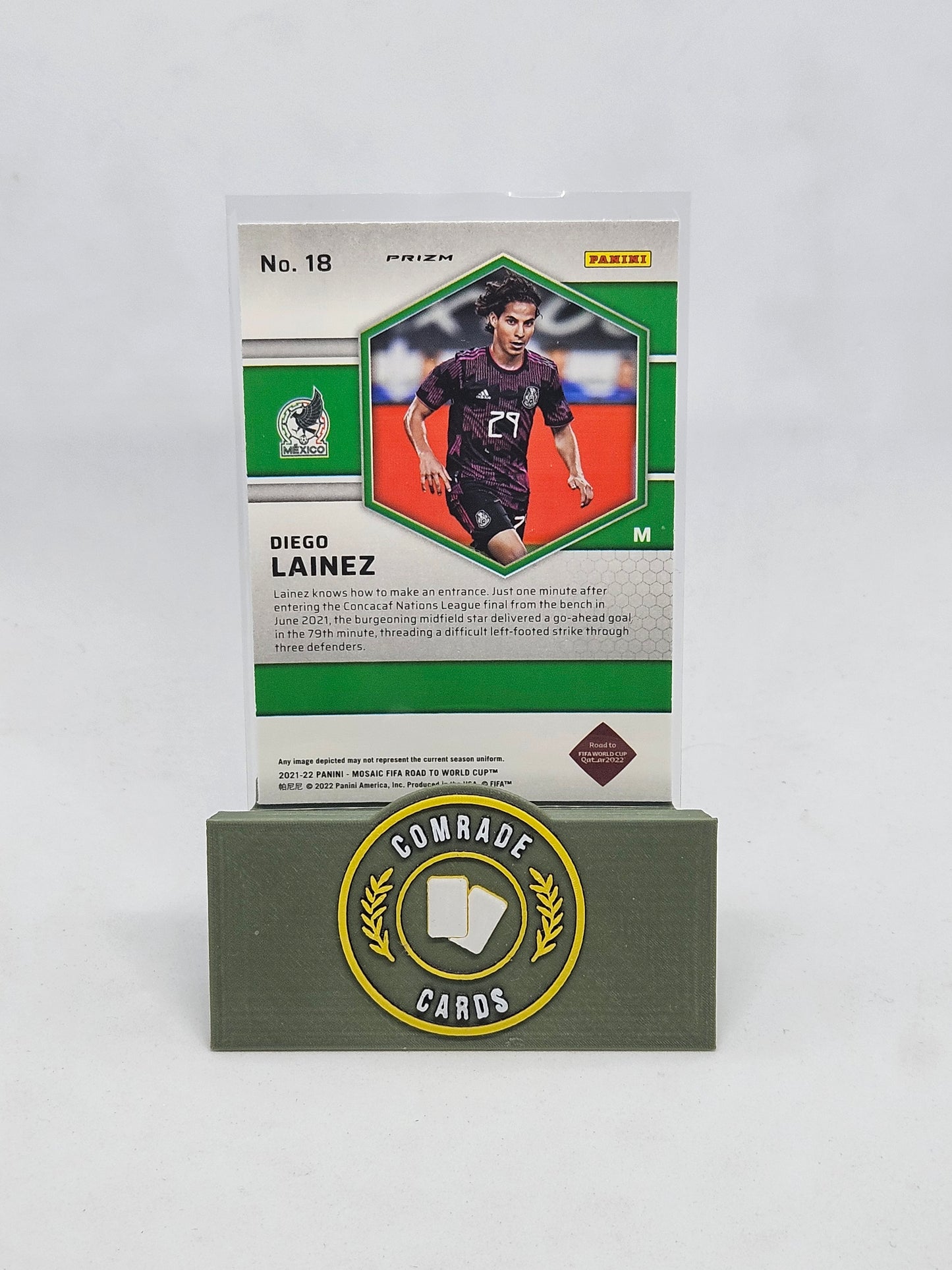 Diego Lainez (Mexico) Silver Parallel Mosaic Road To Fifa World Cup Qatar