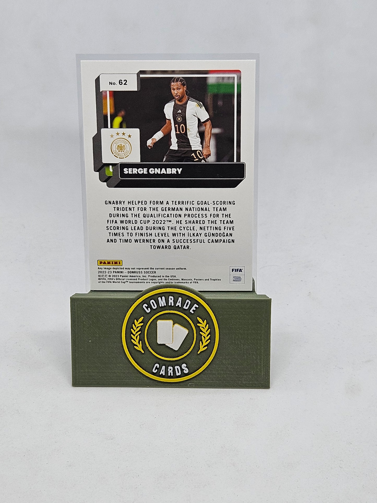 Serge Gnabry (Germany) Silver Glitch Parallel Donruss Soccer 2022-2023