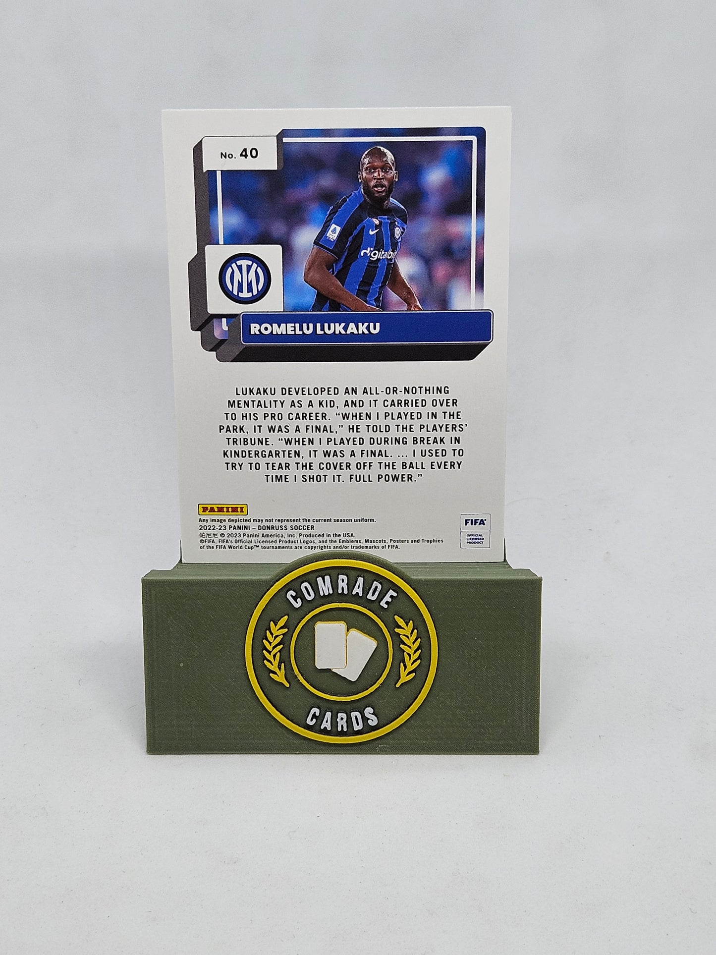 Romelu Lukaku (Inter Milan) Silver Glitch Parallel Donruss Soccer 2022-2023