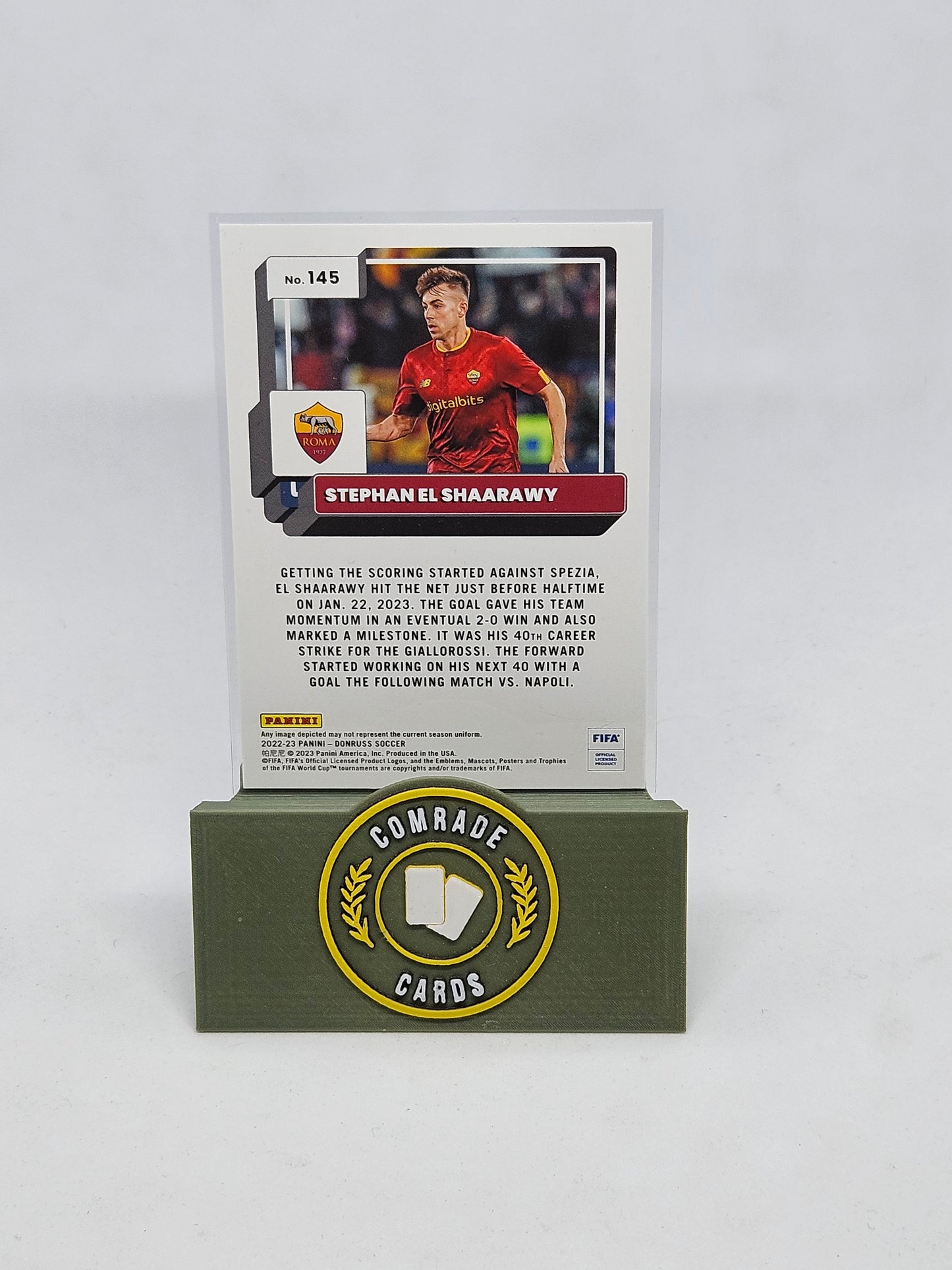 Stephan El Shaarawy (Roma) Silver Glitch Parallel Donruss Soccer 2022-2023