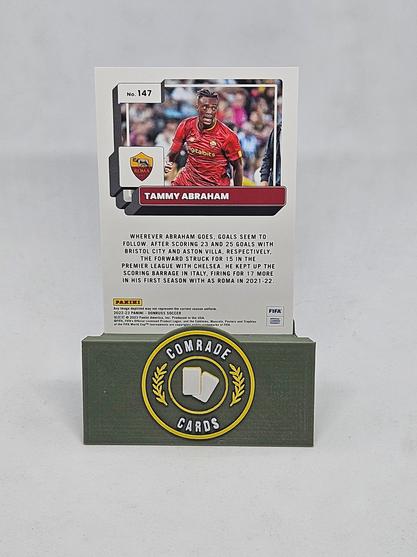 Tammy Abraham (Roma) Silver Glitch Parallel Donruss Soccer 2022-2023