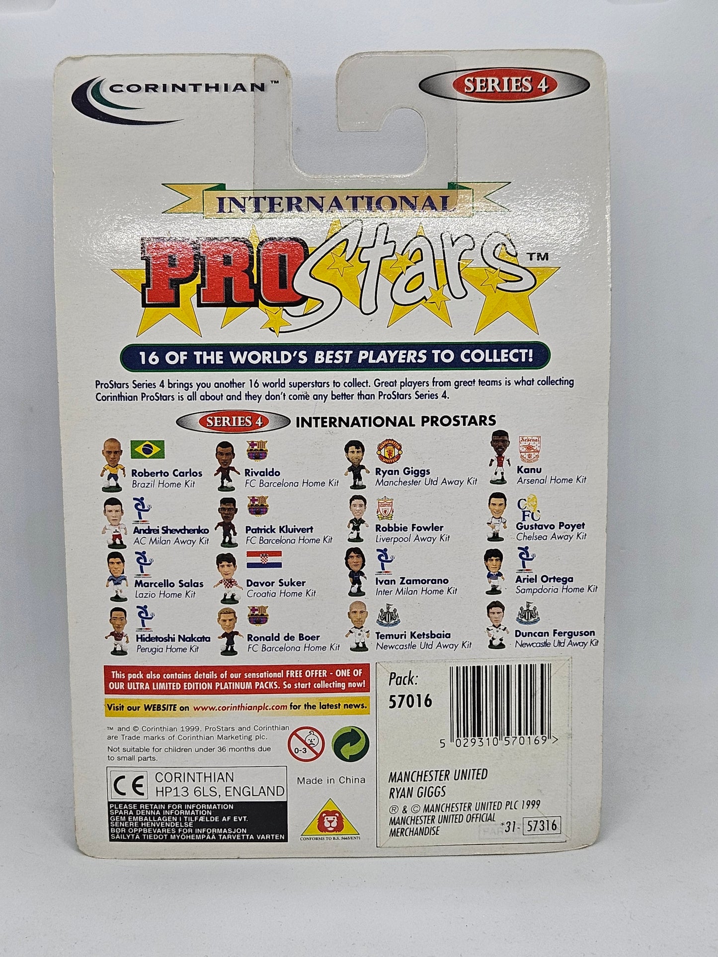 Ryan Giggs (Man United) Pro Stars Blister Pack Series 4 PRO094