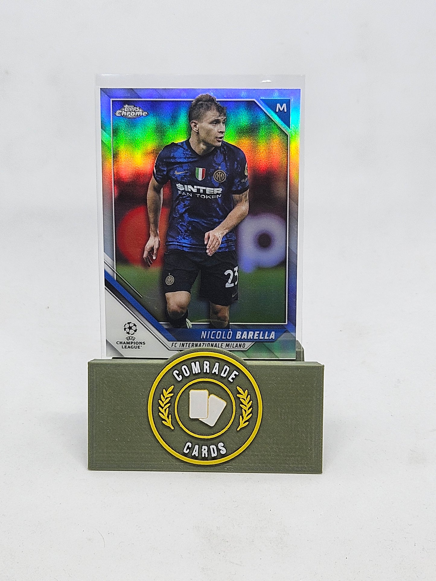 Nicolo Barella (Inter Milan) Refractor Parallel Topps Chrome 2021-2022