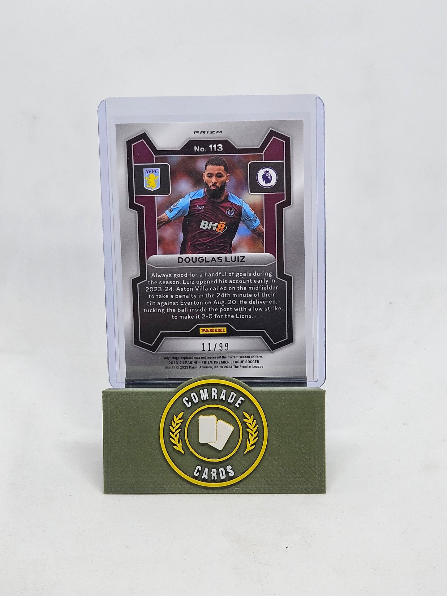 Douglas Luiz (Aston Villa) 11/99 Prizm 2023-2024