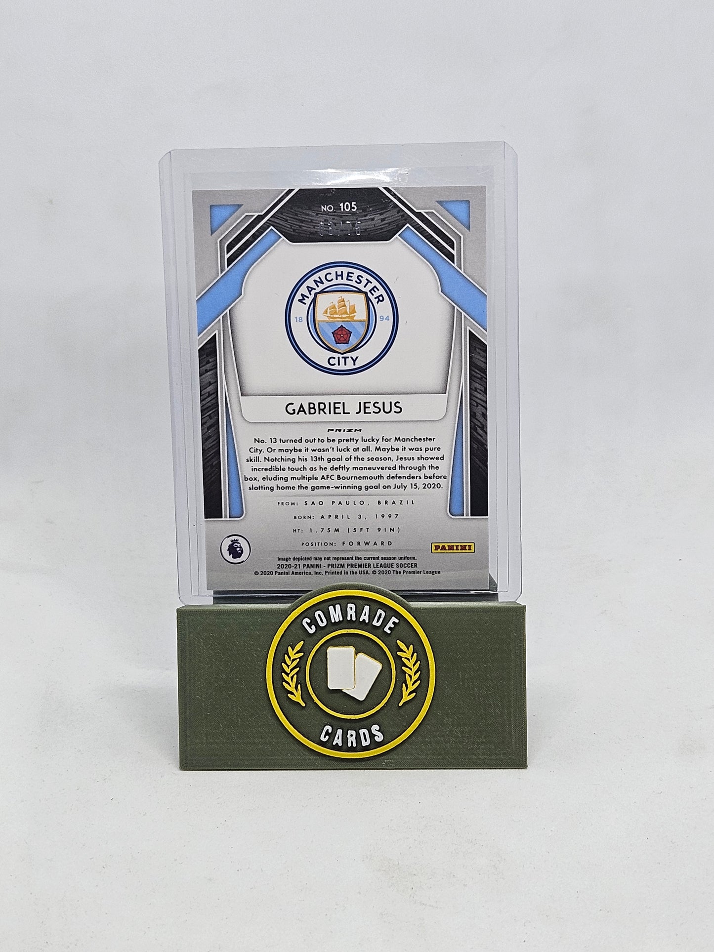 Gabriel Jesus (Man City) 03/75 Prizm Premier League 2020-2021