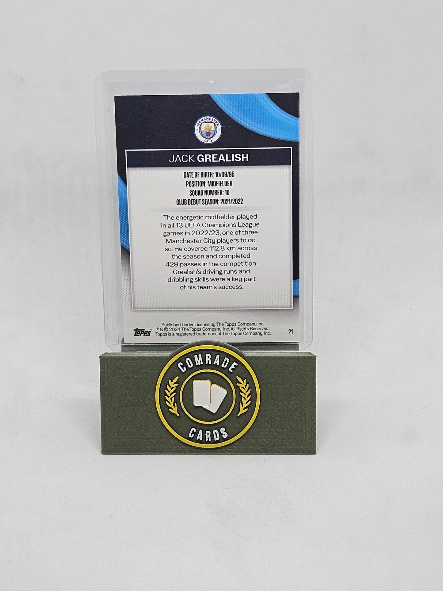 Jack Grealish (Man City) 35/50 Topps Man City Set 2023-2024