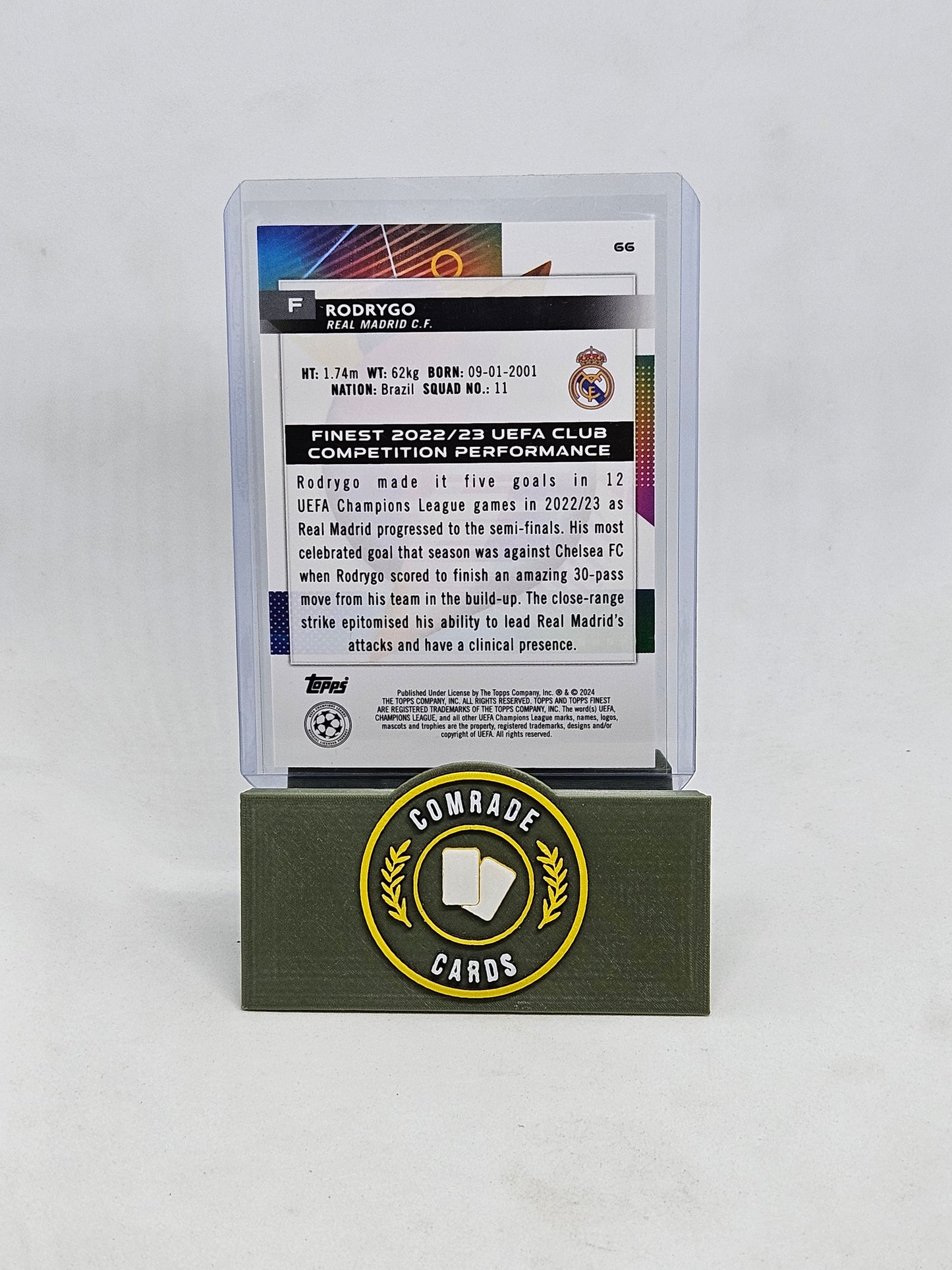 Rodrygo (Real Madrid) 82/99 Topps Finest 2023-2024