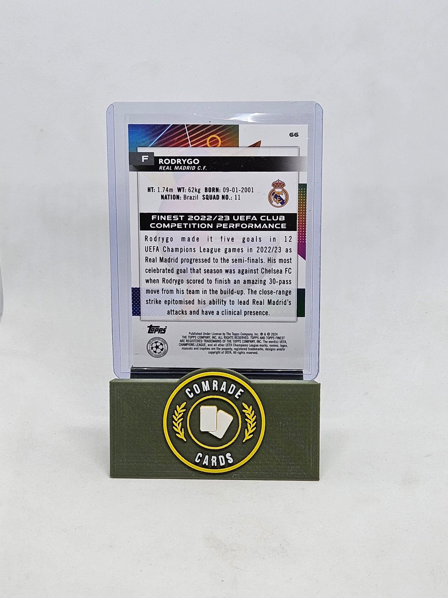 Rodrygo (Real Madrid) 239/250 Topps Finest 2023-2024