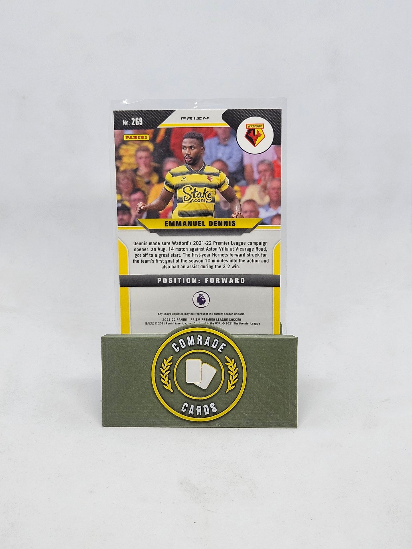 Emmanuel Dennis (Watford) Green/Yellow Parallel Prizm 2021-2022