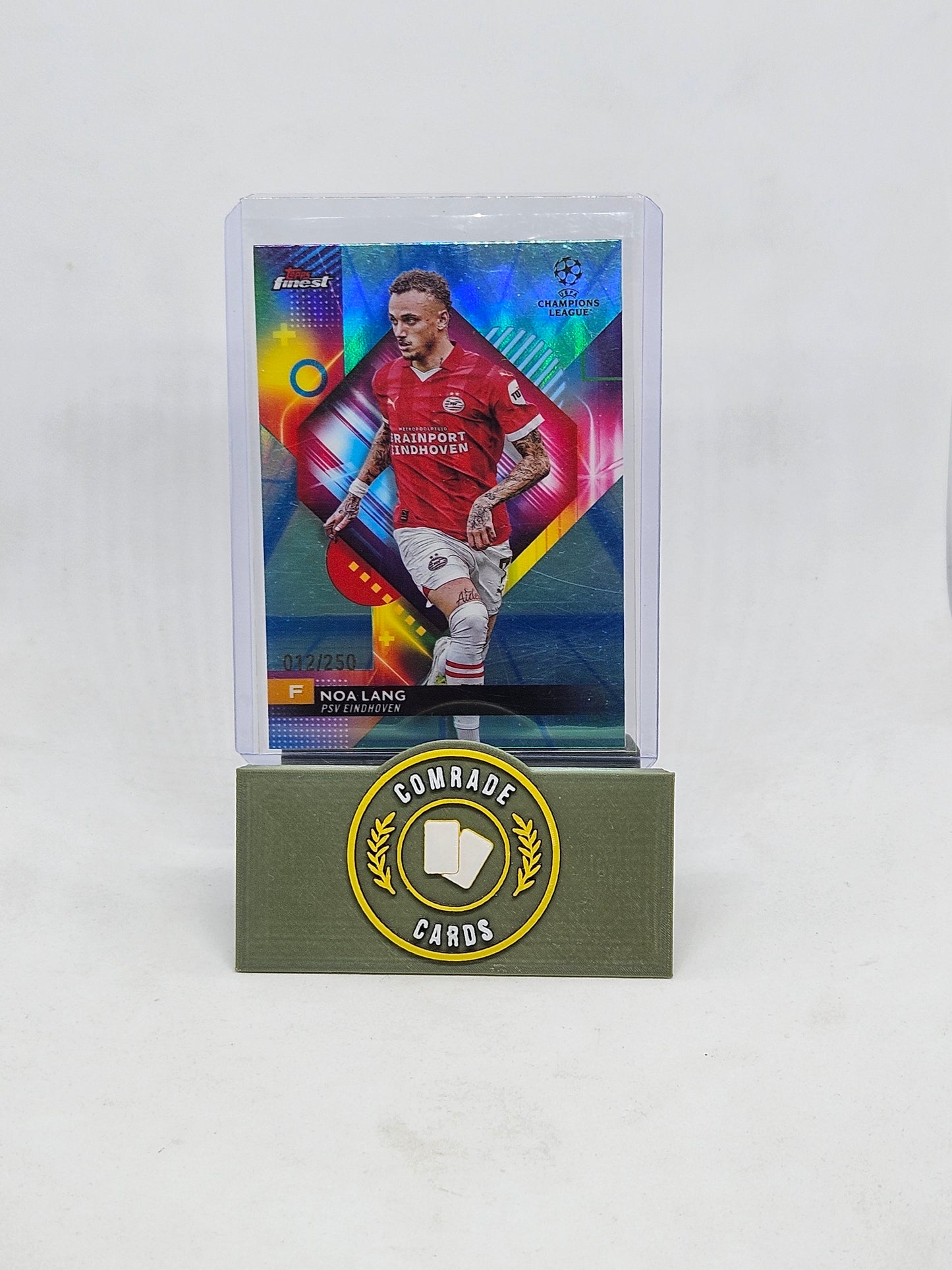 Noa Lang (PSV) 012/250 Topps Finest 2023-2024.