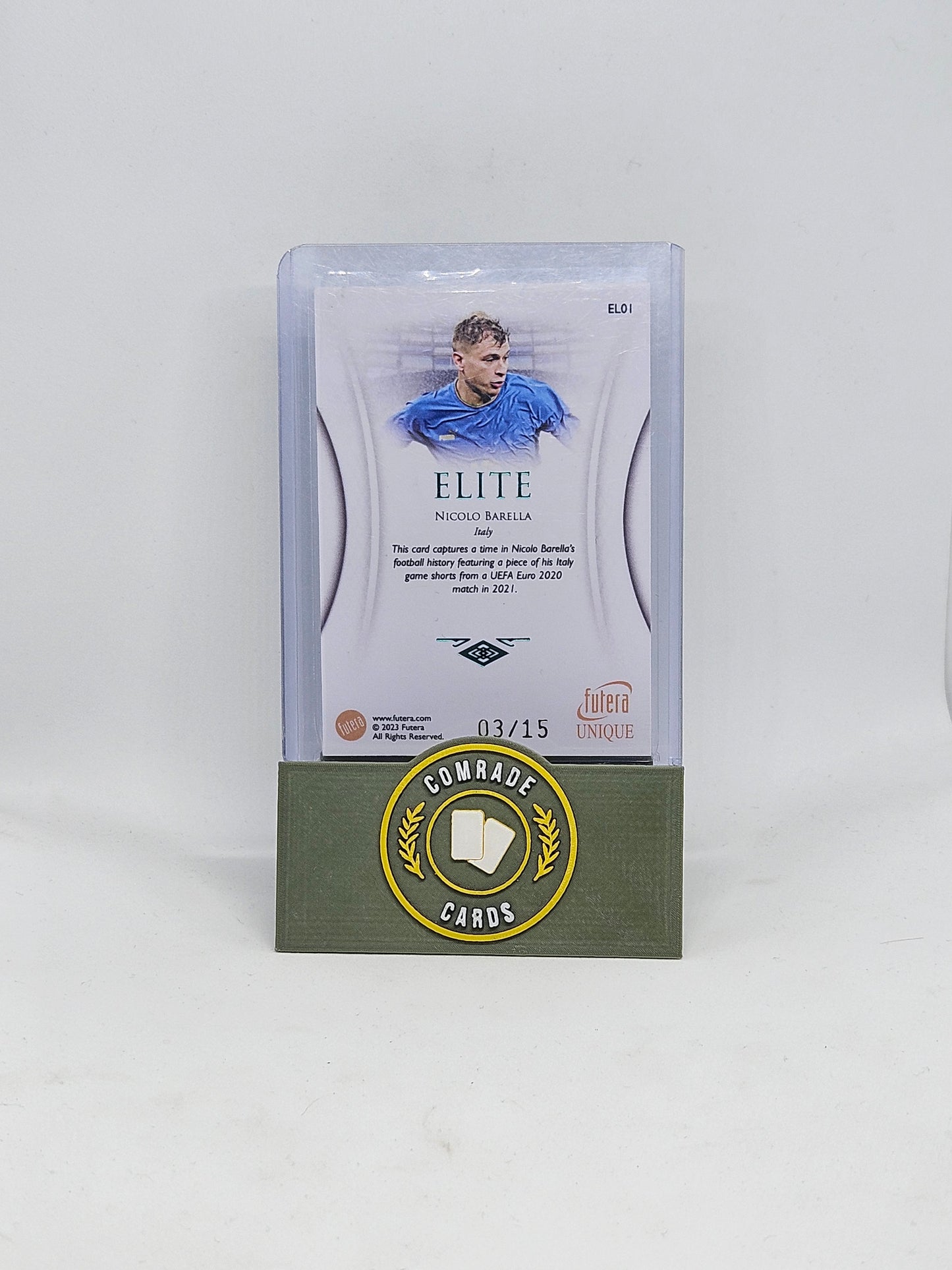 Nicolo Barella (Italy) 03/15 Patch Futera Unique 2023